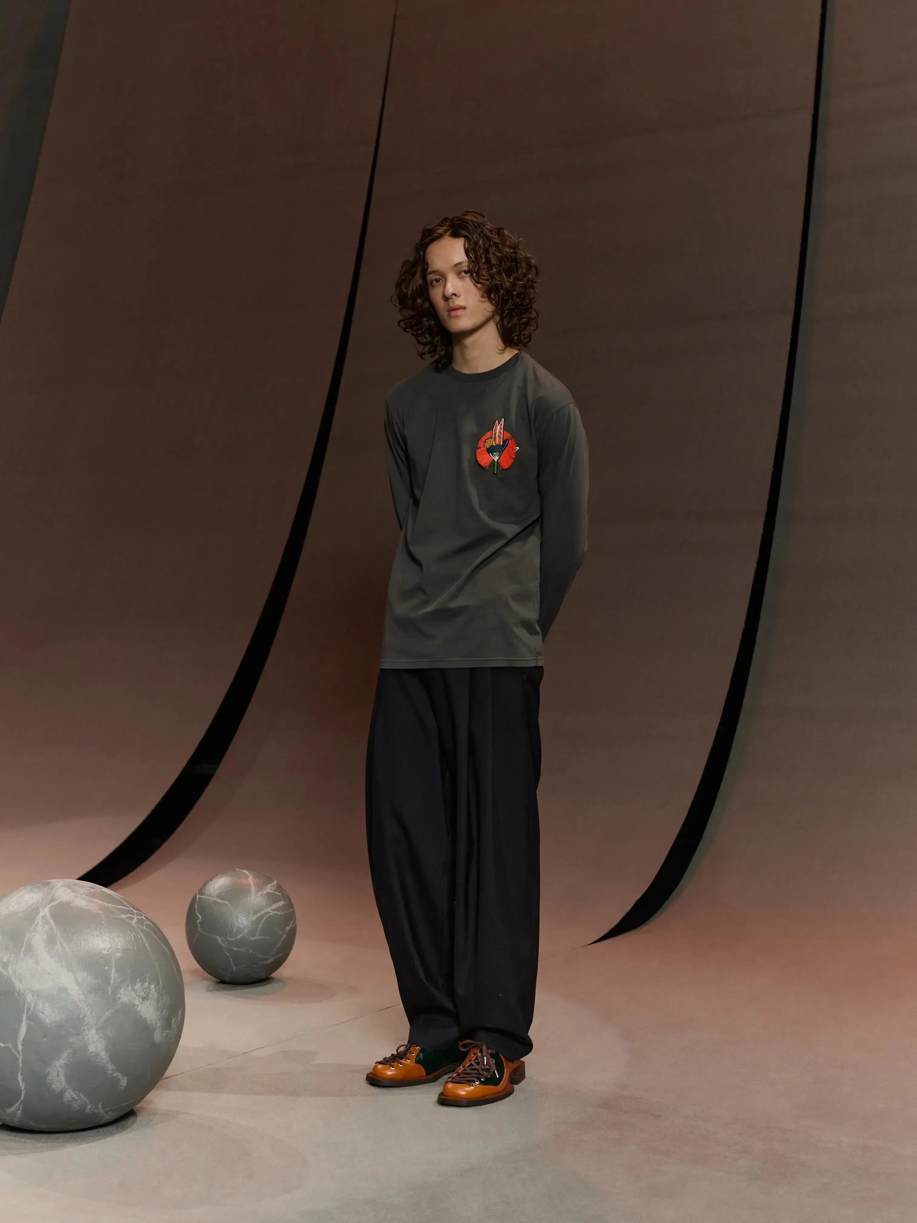 Slopes Longsleeve - Dark Shadow-Henrik Vibskov-W2 Store