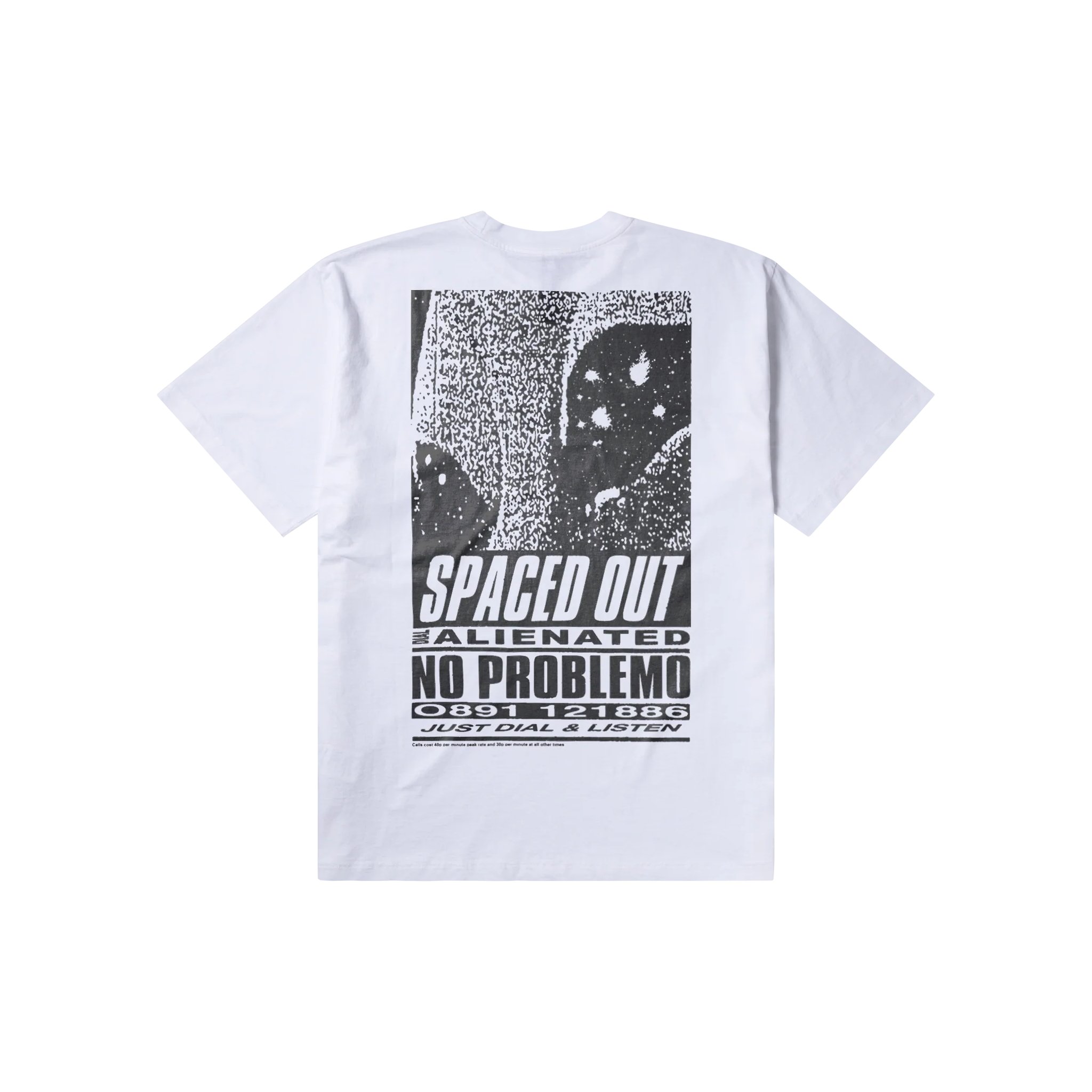 Spaced Out Short Sleeve T-Shirt - White-No Problemo-W2 Store