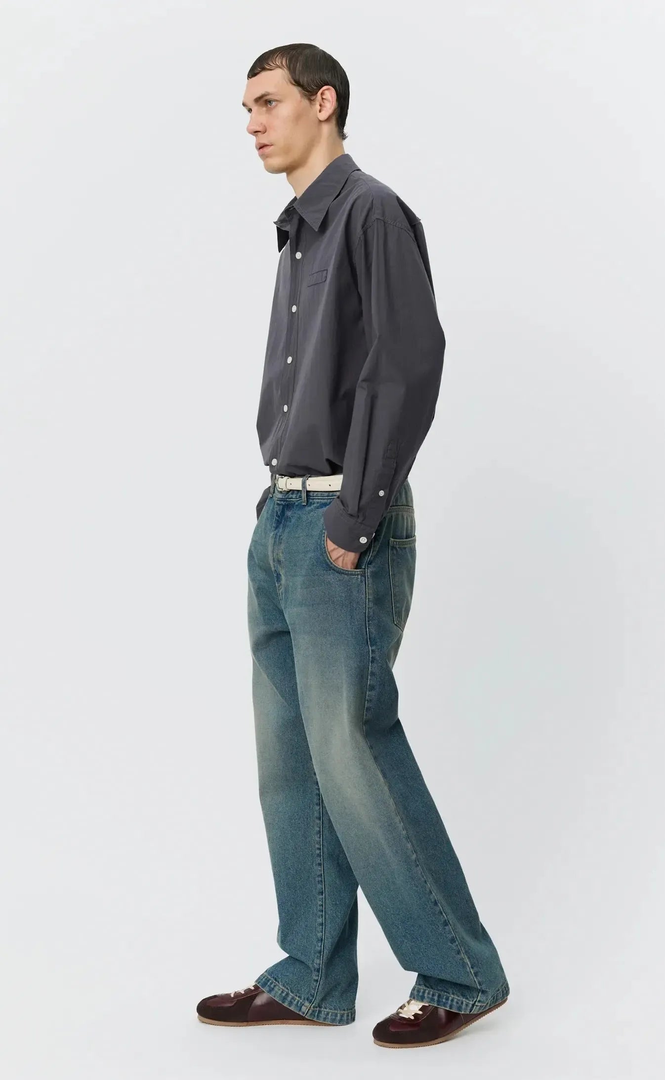 Straight Cut Jeans - Faded Vintage Blue-mfpen-W2 Store