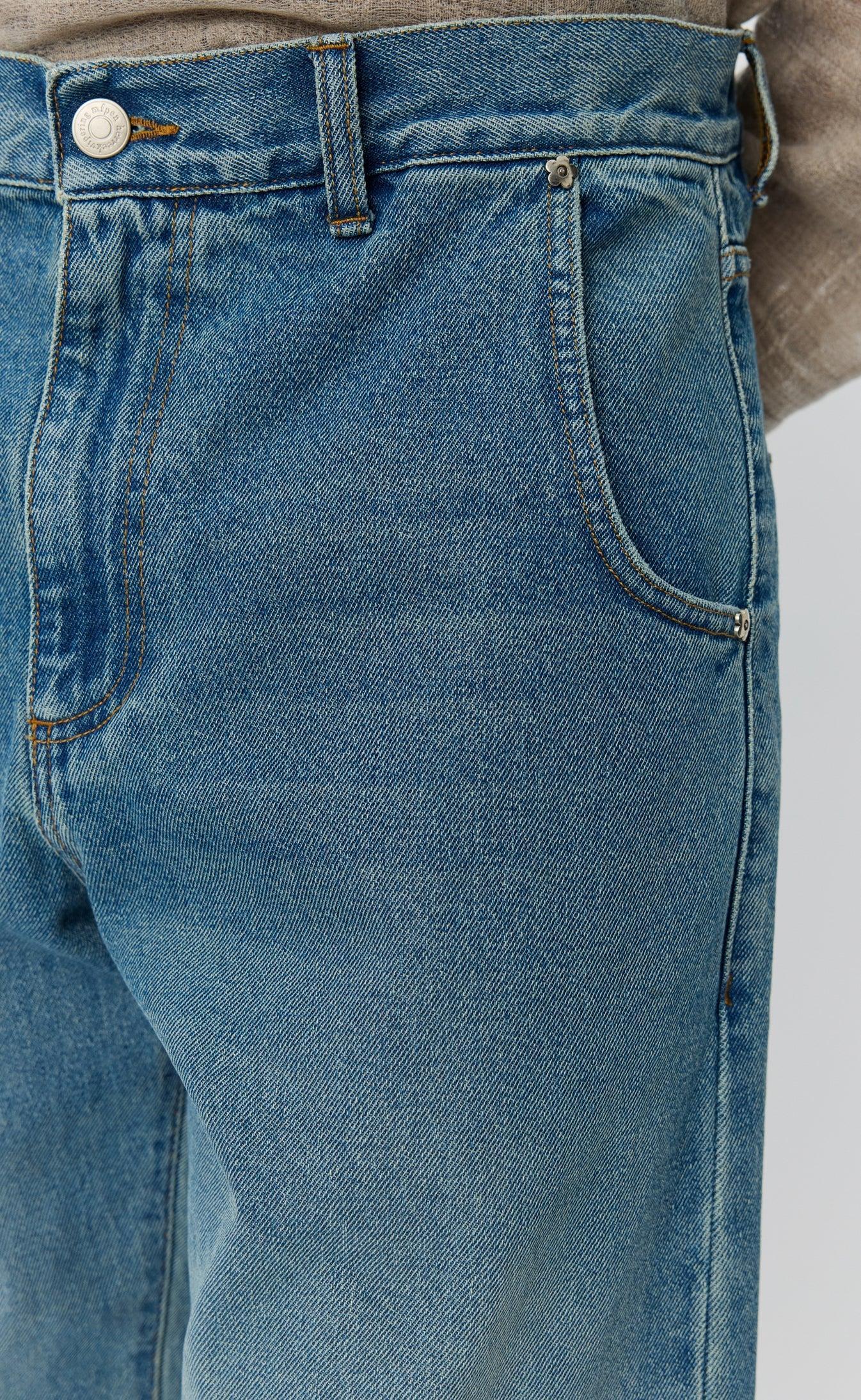 Straight Cut Jeans - Vintage Blue-mfpen-W2 Store