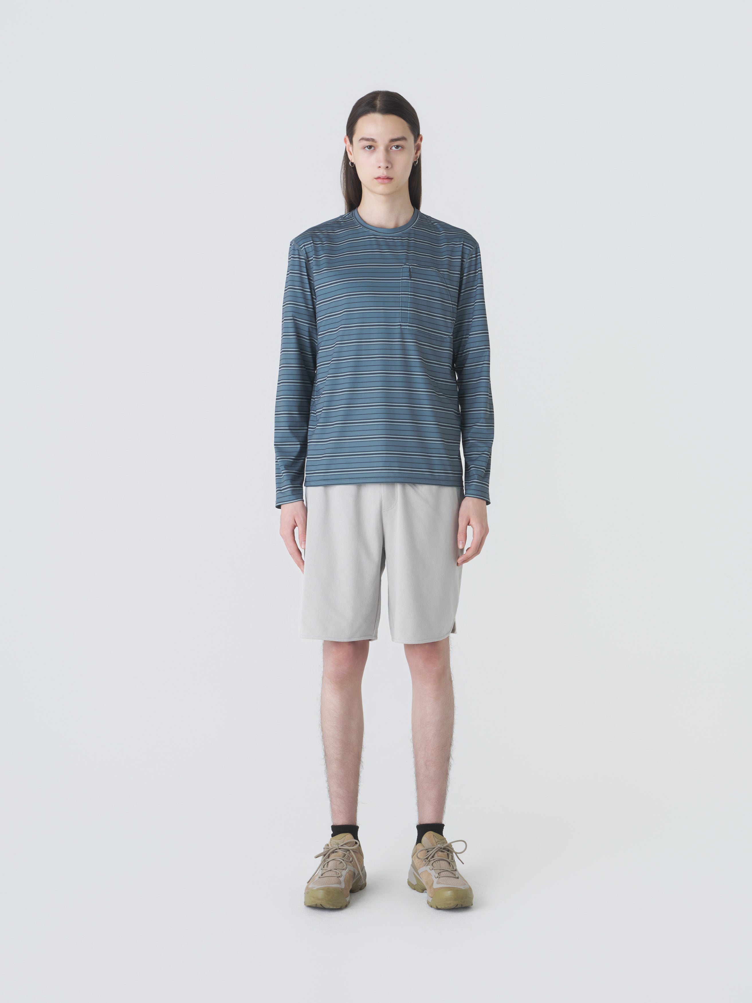 Striped Long Sleeve T-Shirt - Navy Mixed-Hiking Patrol-W2 Store