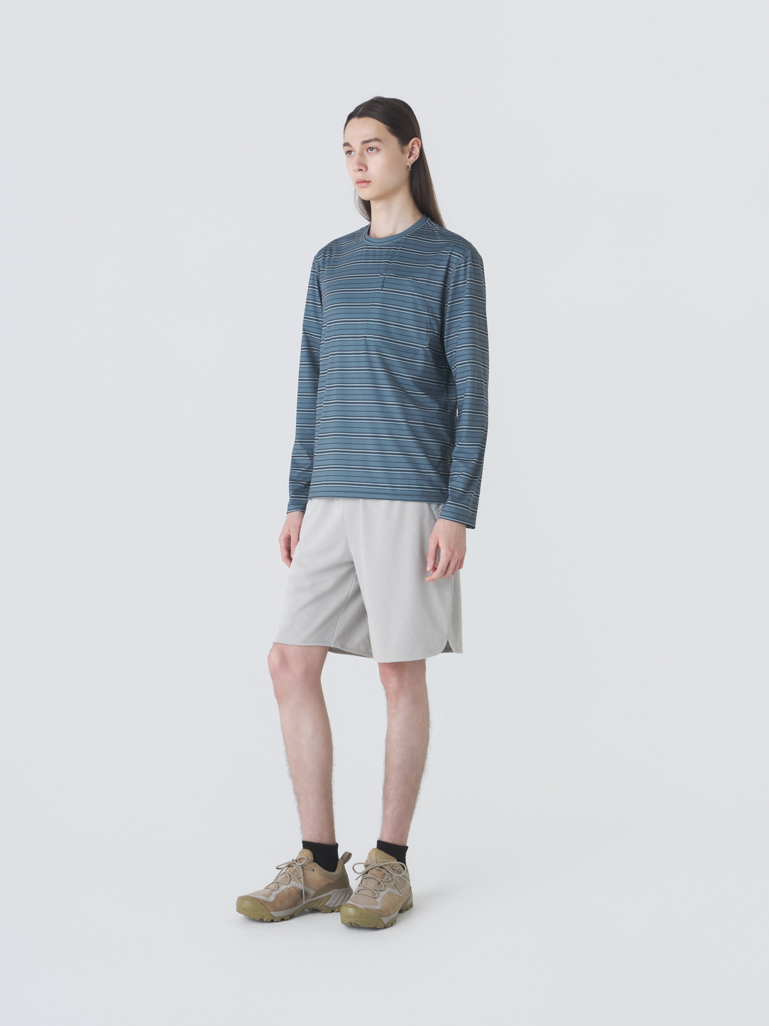 Striped Long Sleeve T-Shirt - Navy Mixed-Hiking Patrol-W2 Store