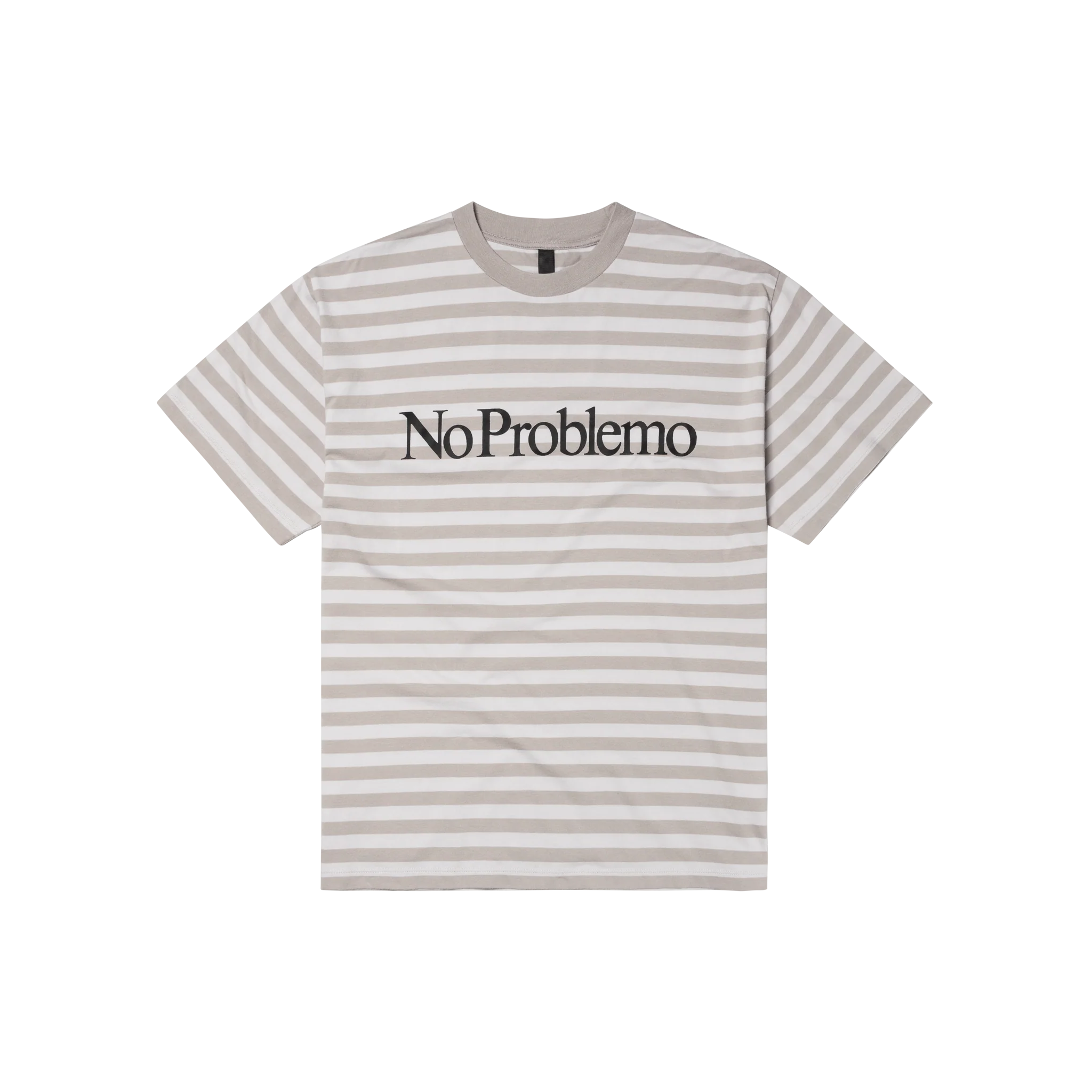 Striped Short Sleeve T-Shirt - Grey-No Problemo-W2 Store