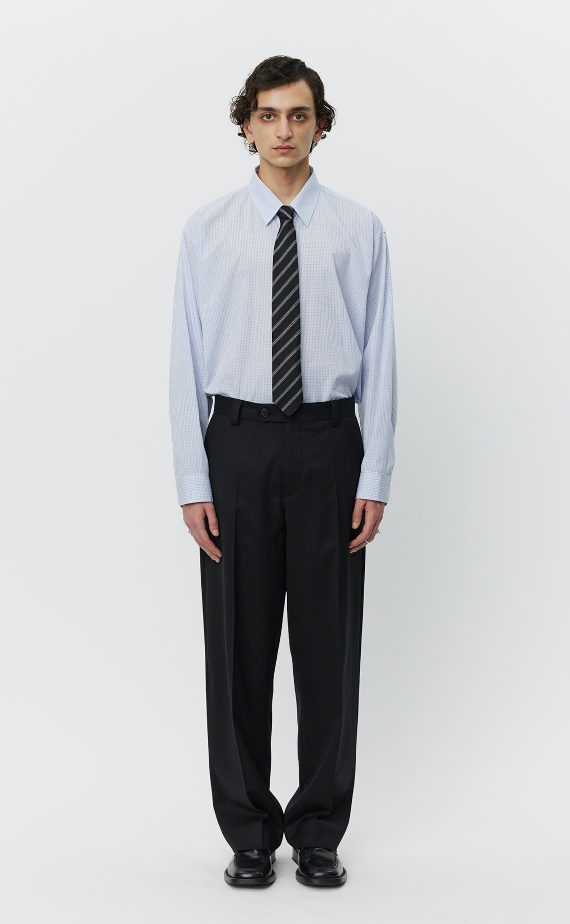 Study Trousers - Black Wool-mfpen-W2 Store