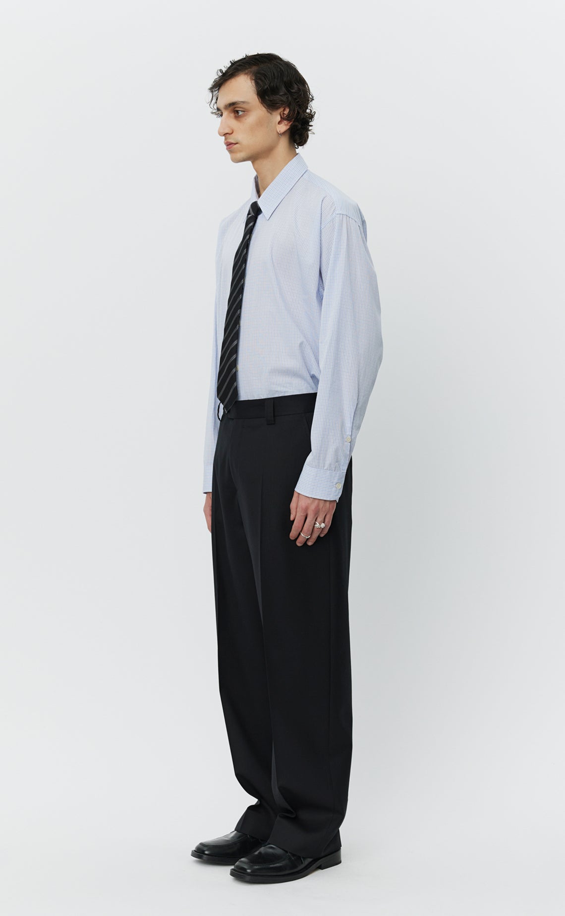 Study Trousers - Black Wool-mfpen-W2 Store