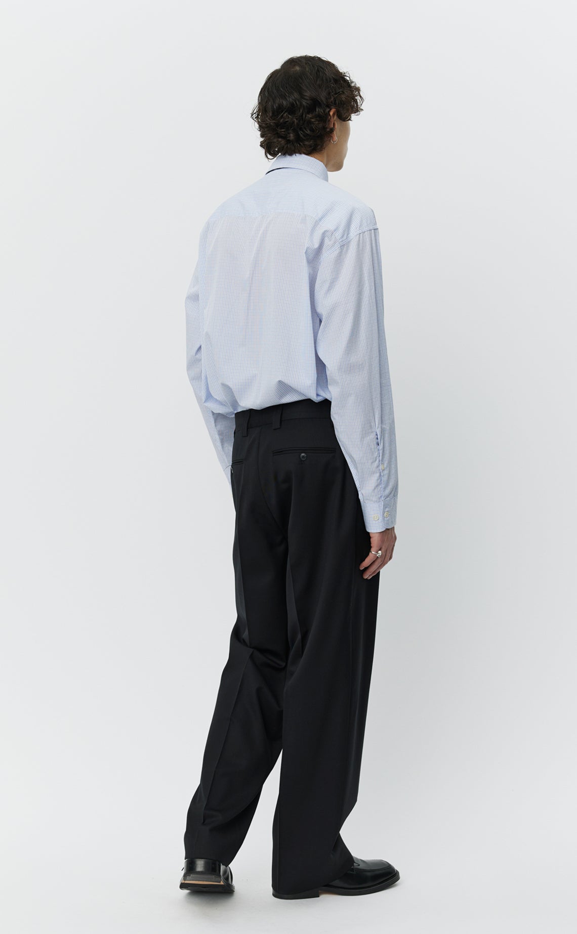 Study Trousers - Black Wool-mfpen-W2 Store