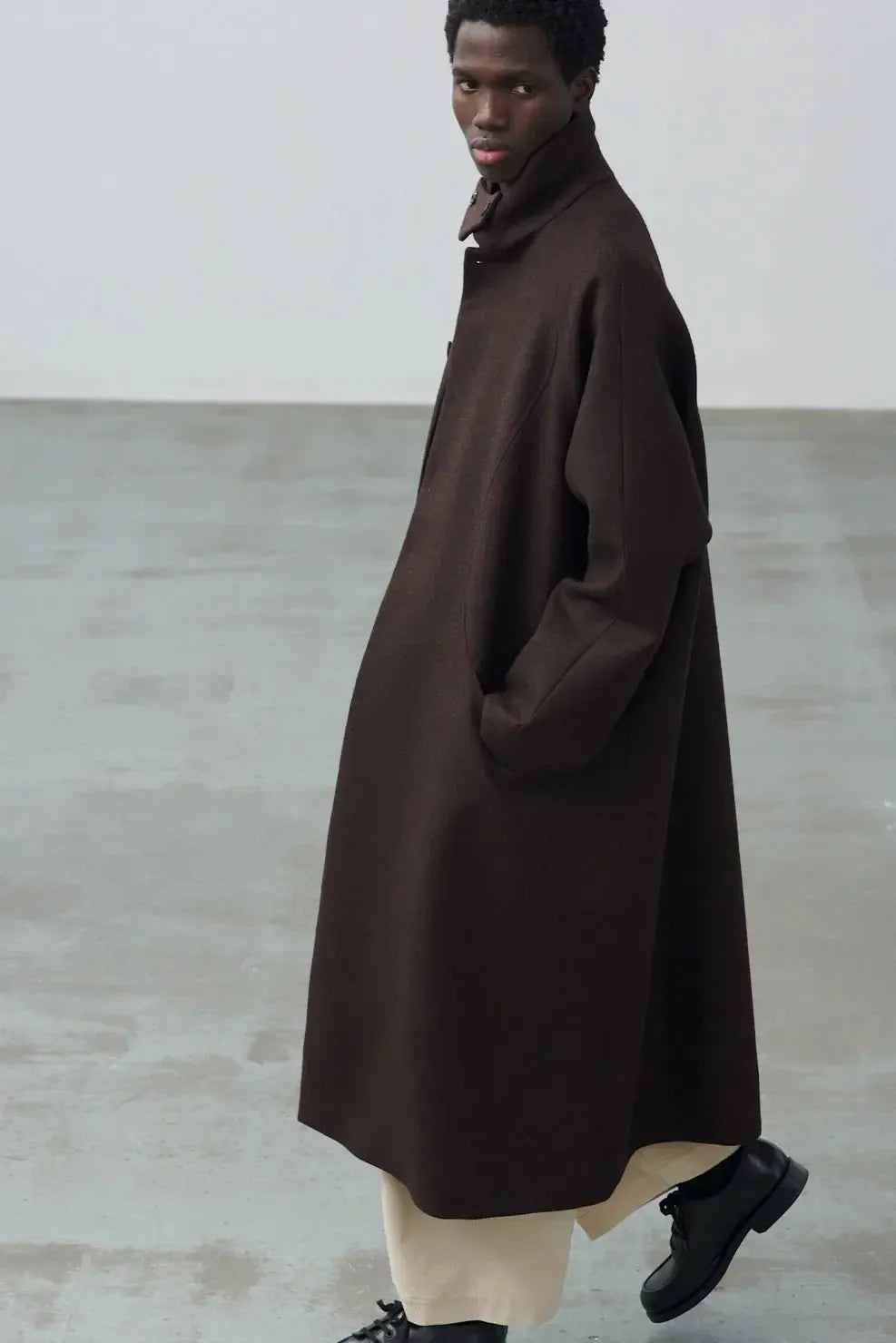 Takeshi Coat - Mocha Herringbone-Sage Nation-W2 Store