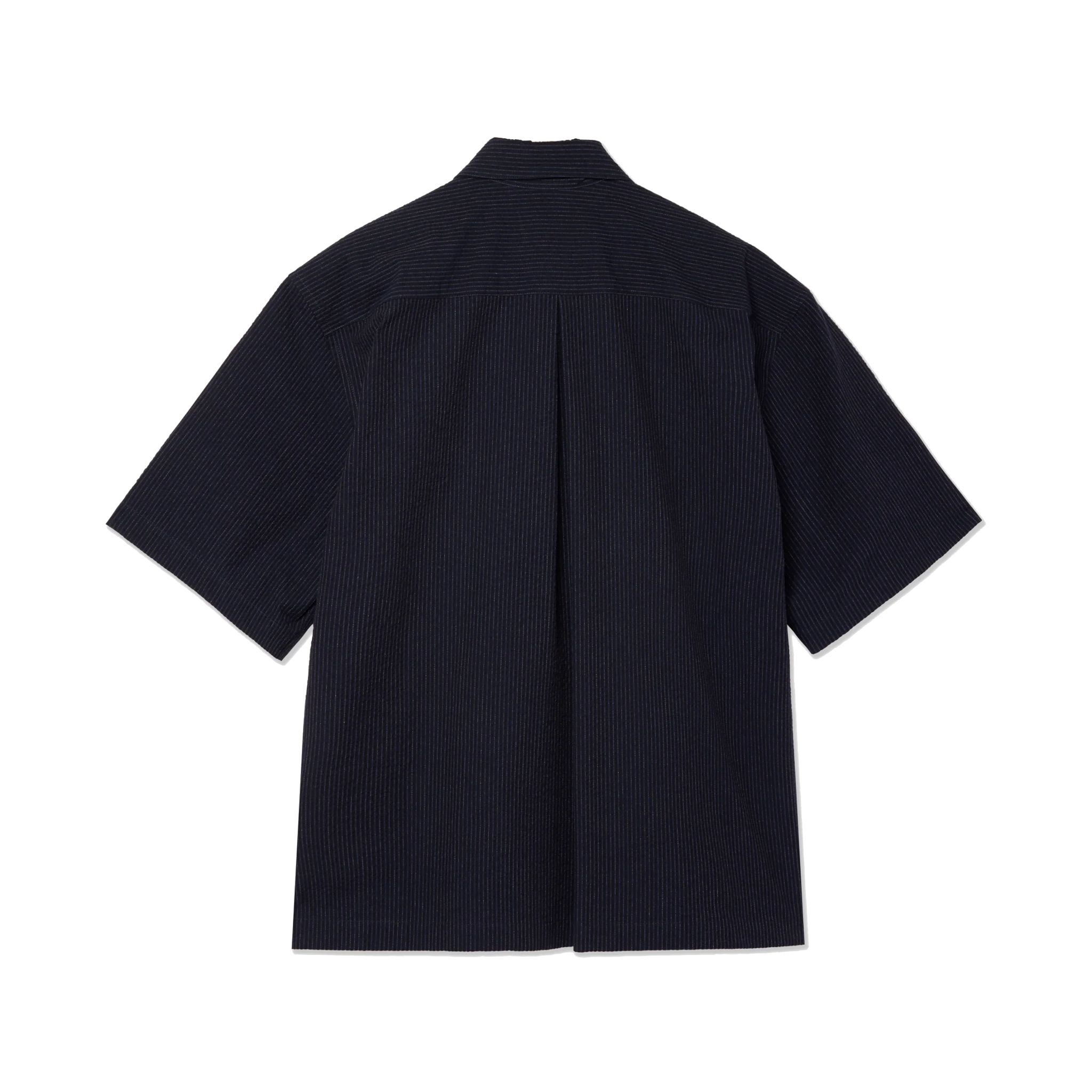 Takeshi Shirt Cotton Seersucker - Indigo Stripe-Sage Nation-W2 Store