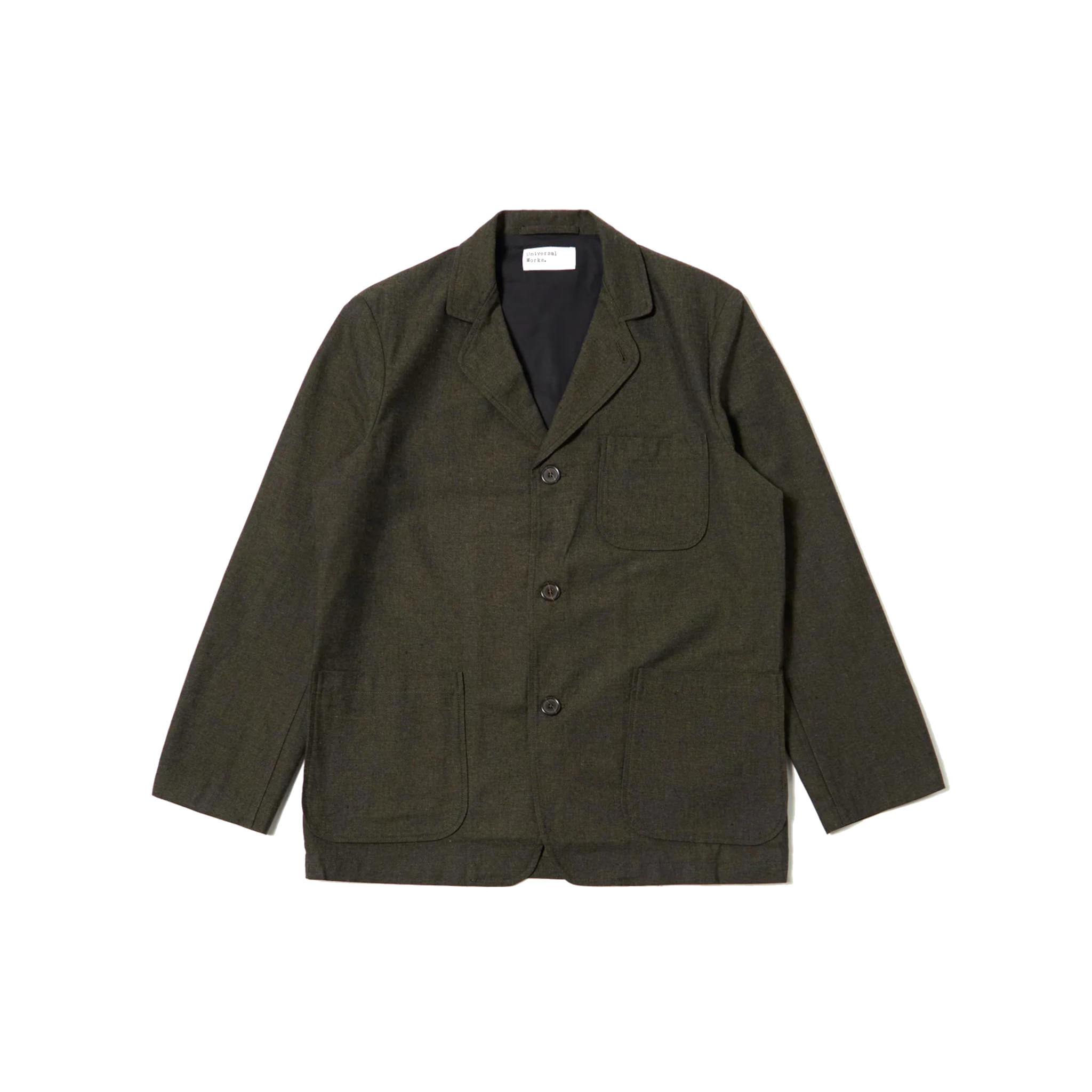 Three Button Jacket Lucca Suiting - Olive-Universal Works-W2 Store