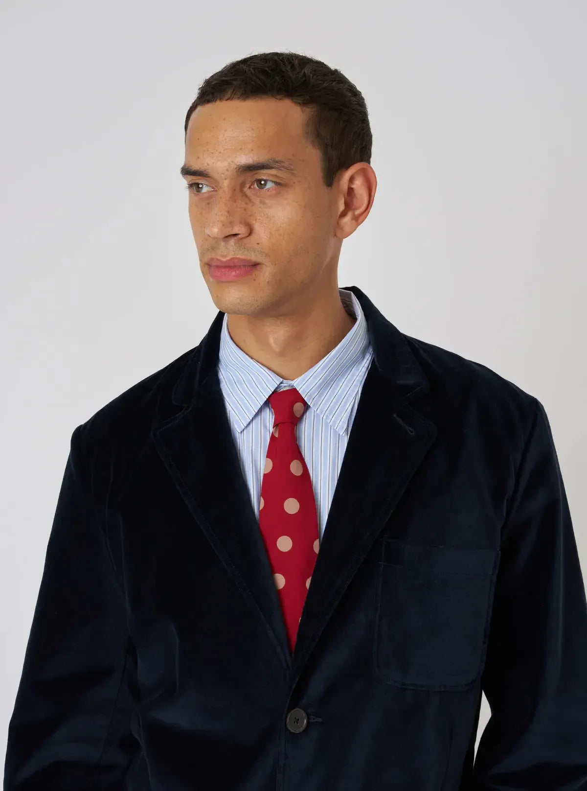 Tie Bold Dot Print Rayon - Red-Universal Works-W2 Store