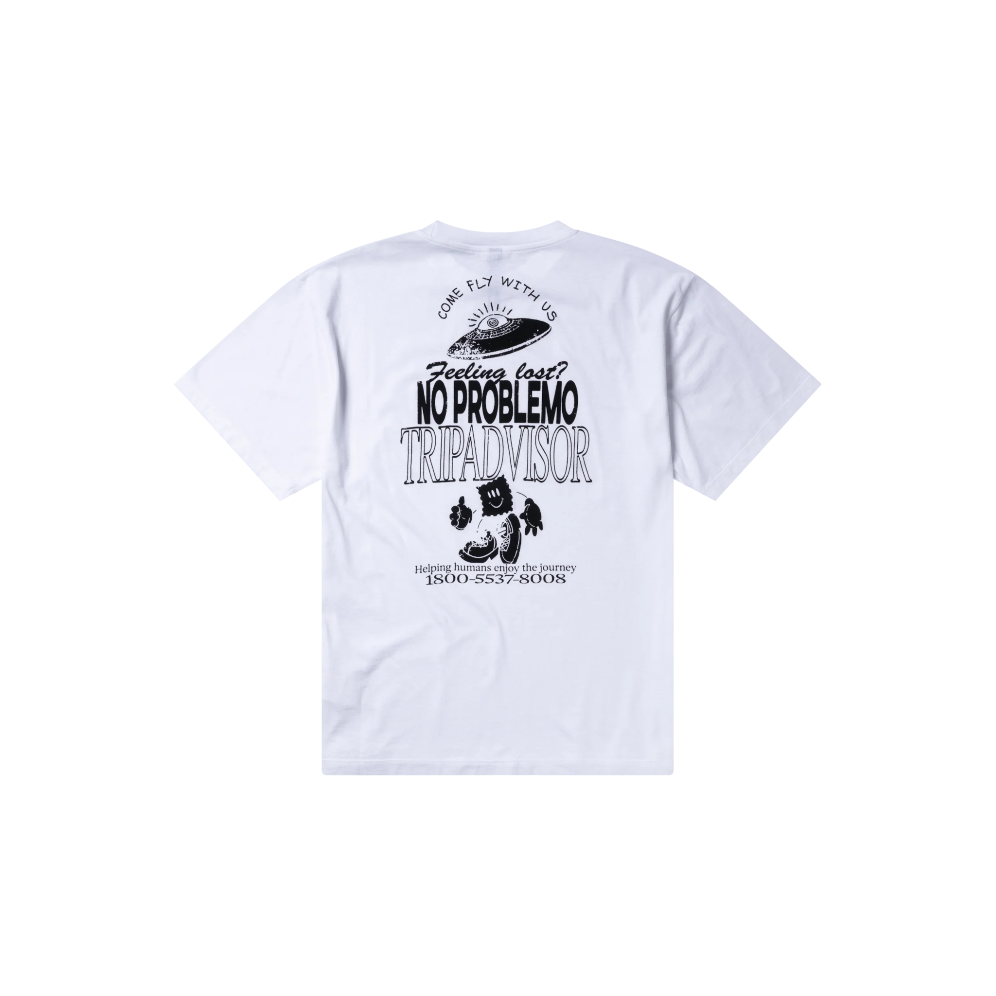 Trip Advisor Short Sleeve Tee - White-No Problemo-W2 Store