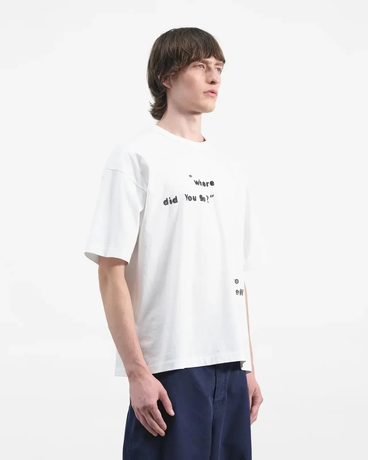 Triple T Shirt Where Did You Go Print - White-YMC-W2 Store