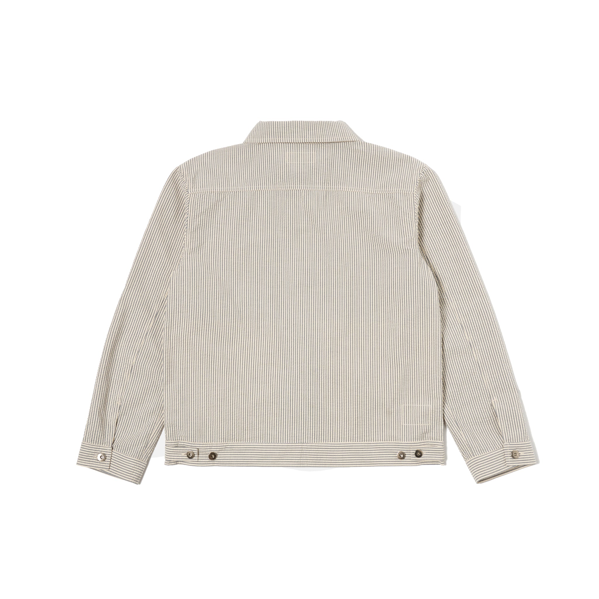 Trucker Jacket Derby Stripe - Grey-Universal Works-W2 Store