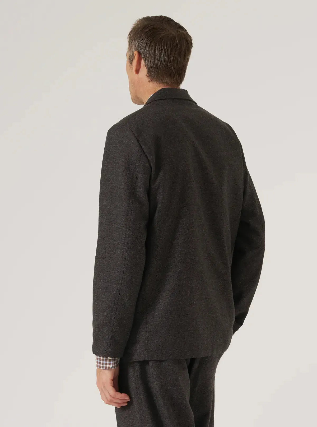 Two Button Jacket Upcycled It Tweed - Brown-Universal Works-W2 Store
