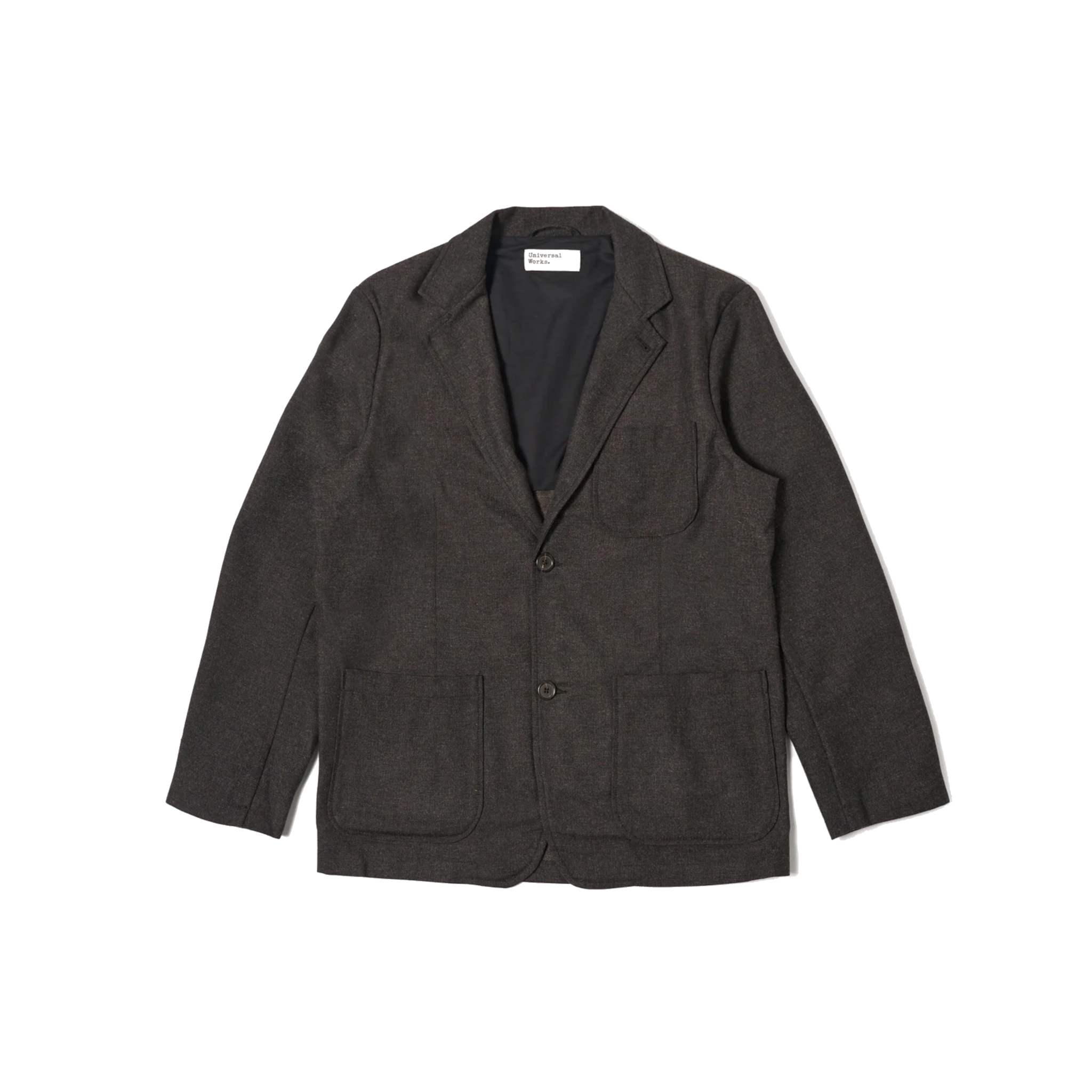 Two Button Jacket Upcycled It Tweed - Brown-Universal Works-W2 Store