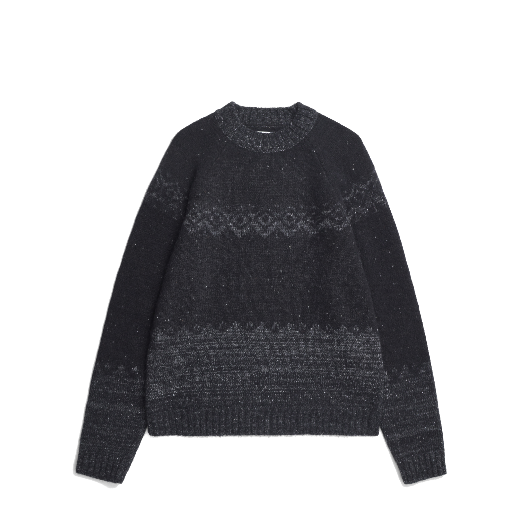 Ulf Fairisle Sweater - Dark Grey Melange-Norse Projects-W2 Store