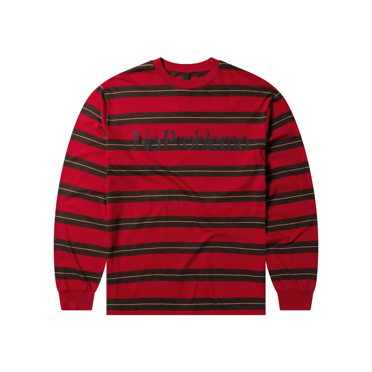 No Problemo Striped Long Sleeve T-Shirt  - Red