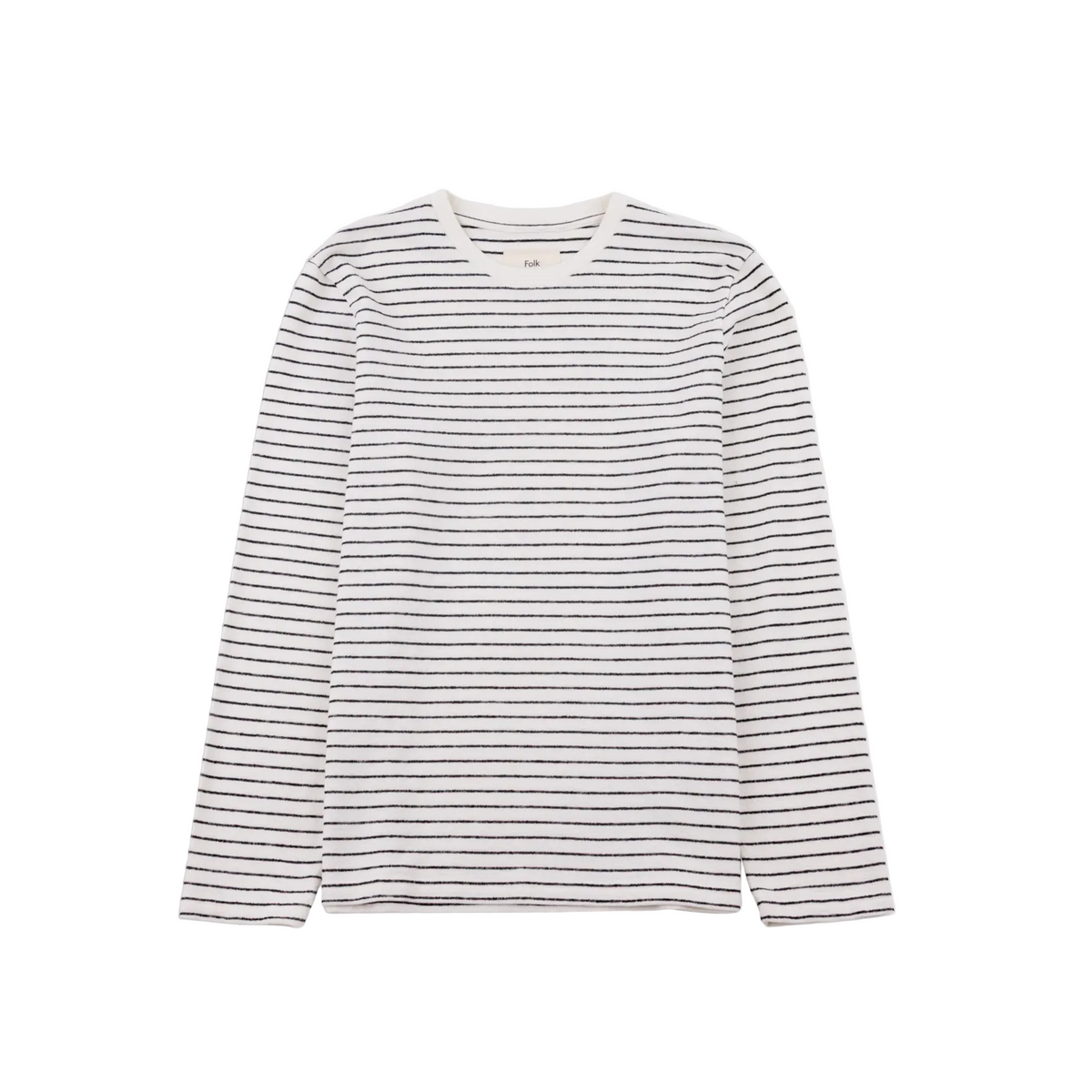 Longsleeve Textured Stripe T-Shirt - Ecru/Black