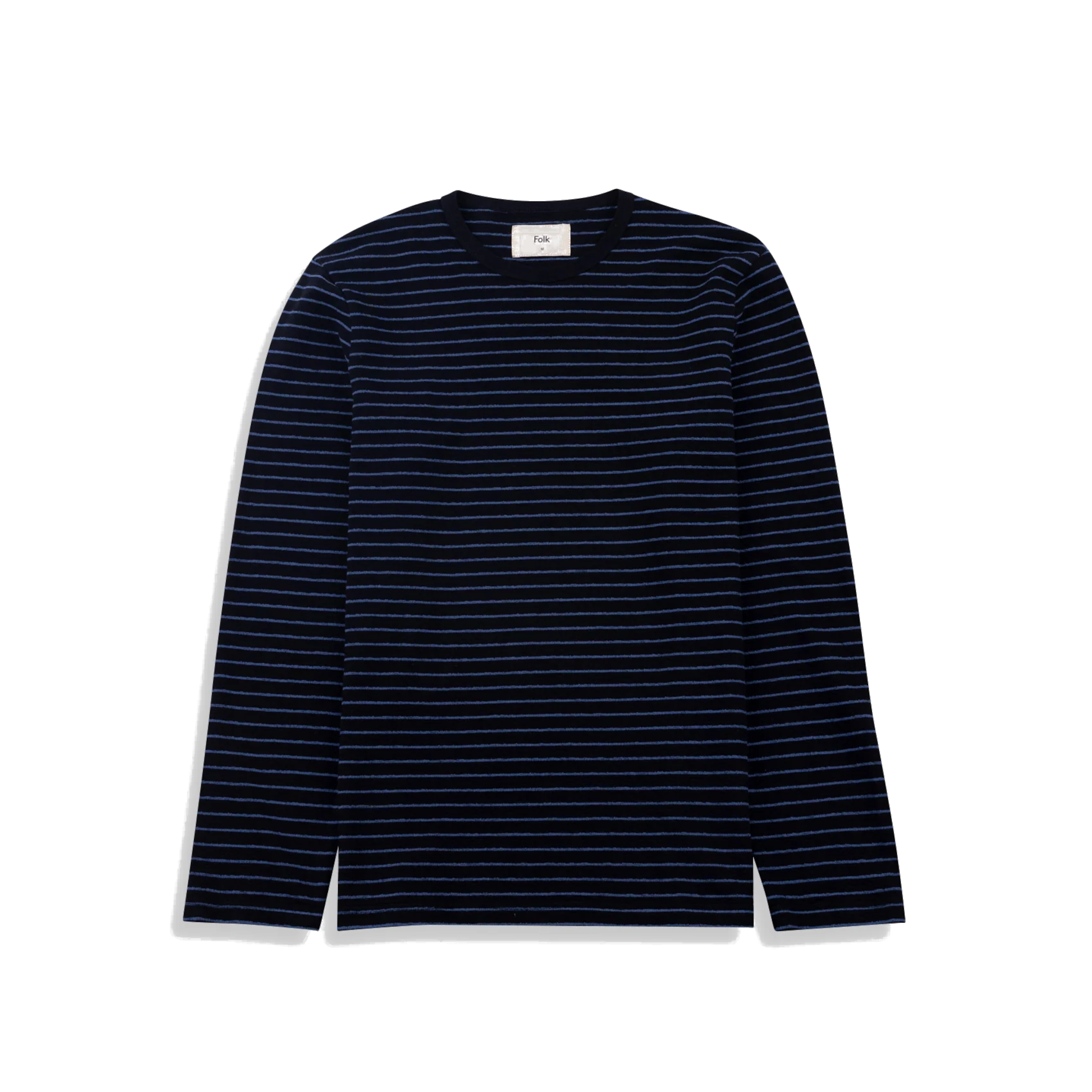 Longsleeve Textured Stripe T-Shirt - Black/Soft Blue