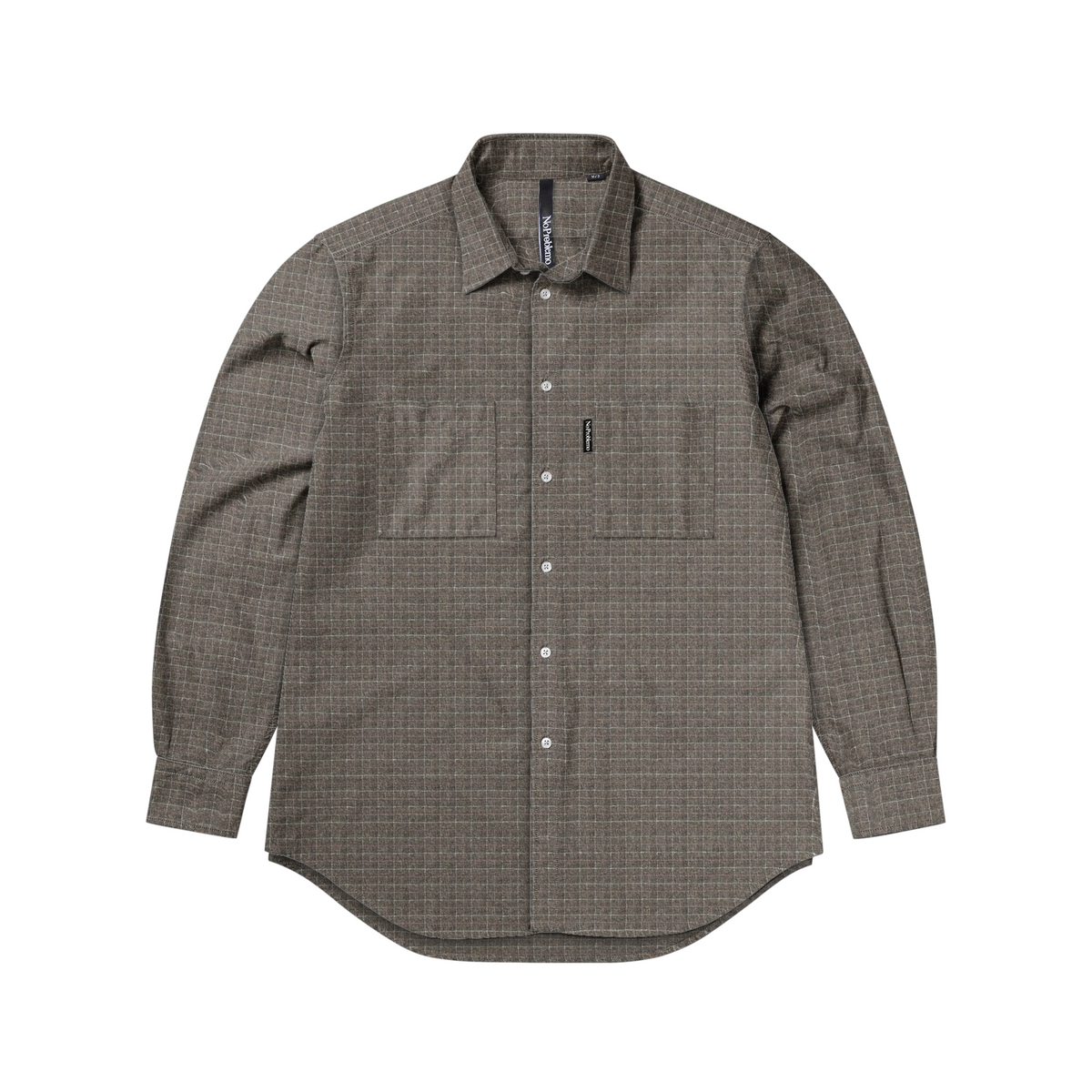 Flag Pocket Long Sleeve Shirt - Brown