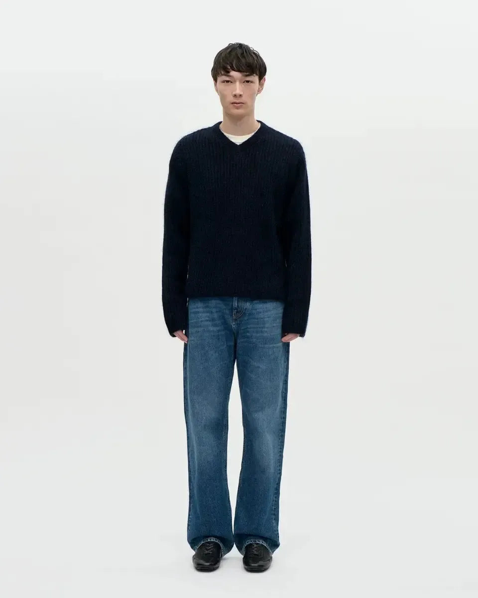 V-Neck Kid Mohair - Midnight-Berner Kühl-W2 Store