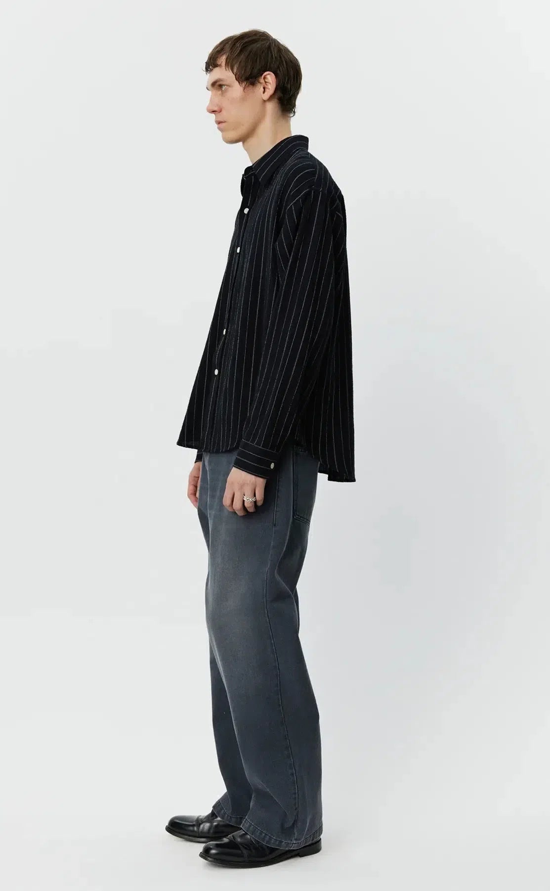 Vacation Shirt - Black Textured Stripe-mfpen-W2 Store
