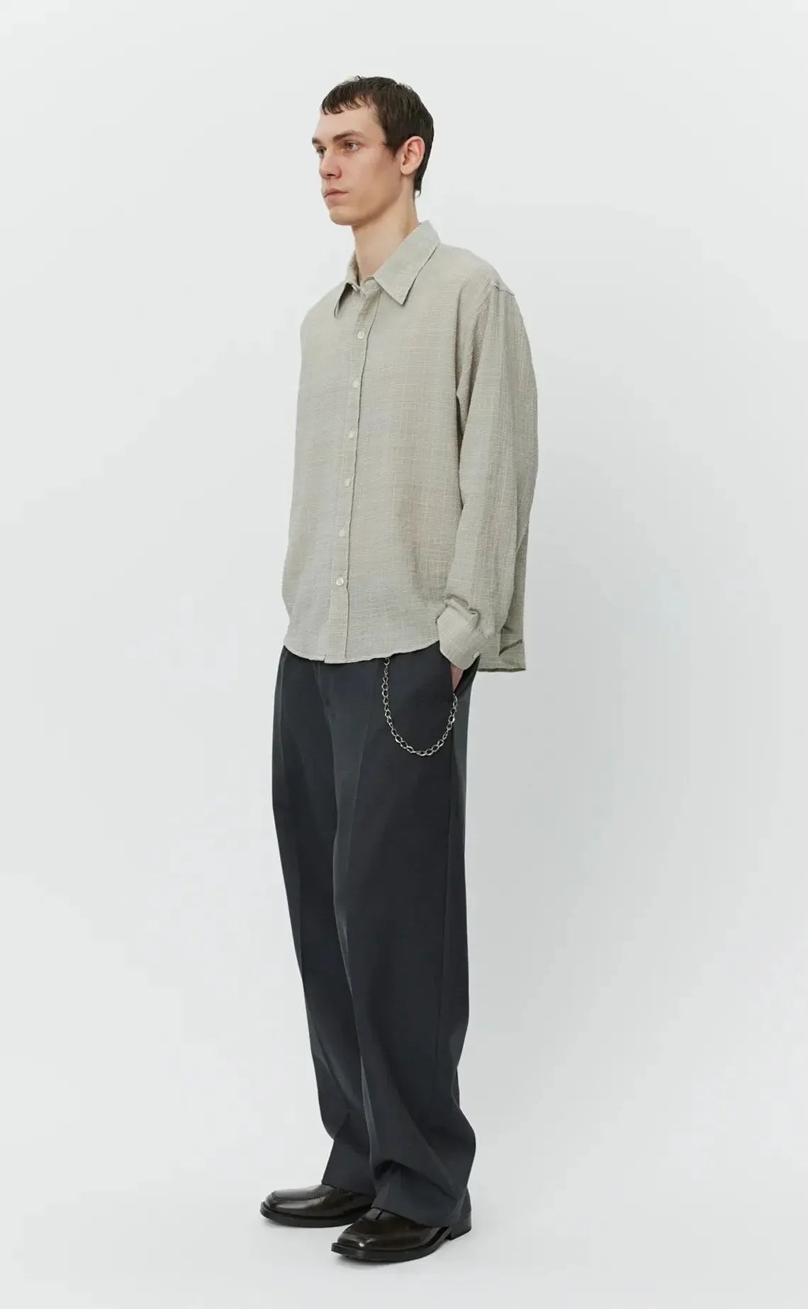 Vacation Shirt - Chalk Seersucker Check-mfpen-W2 Store