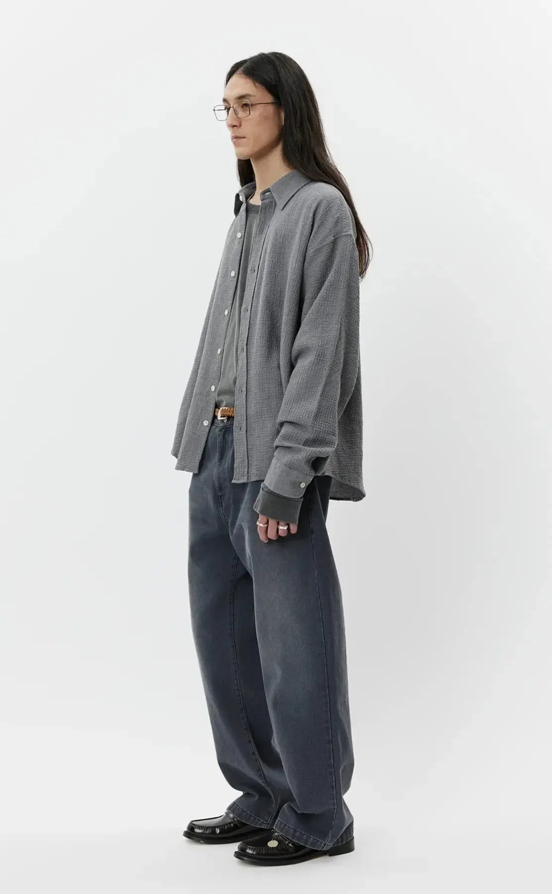 Vacation Shirt - Pavement Grey Seersucker-mfpen-W2 Store
