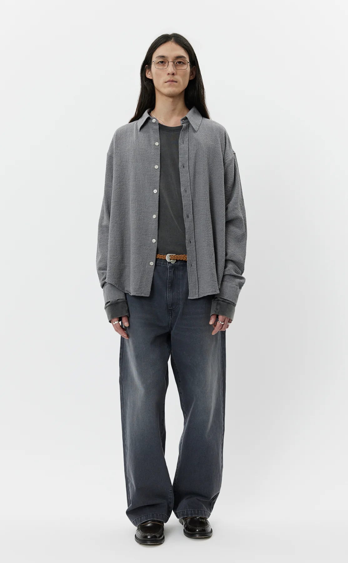 Vacation Shirt - Pavement Grey Seersucker