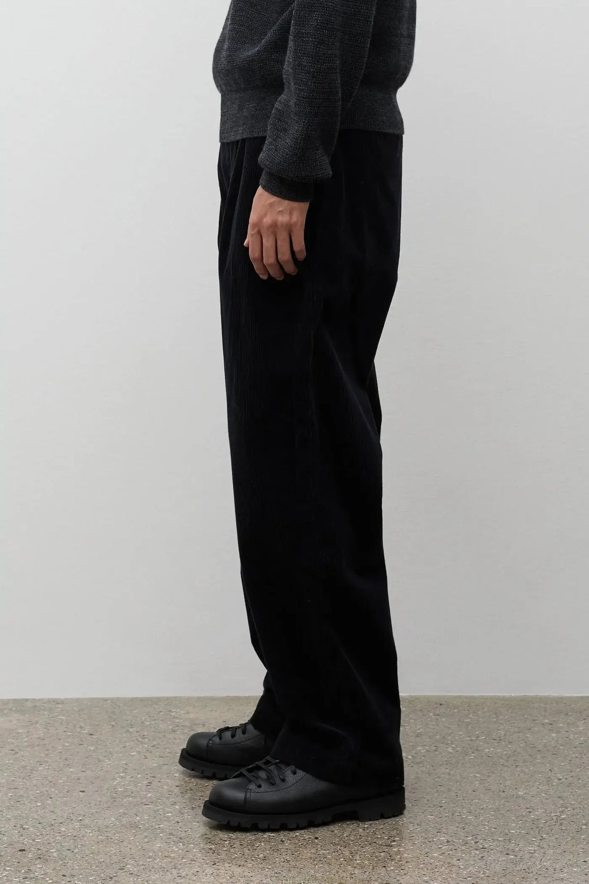 Volda Pleated Wide Wale Corduroy Trouser - Dark Navy-Norse Projects-W2 Store