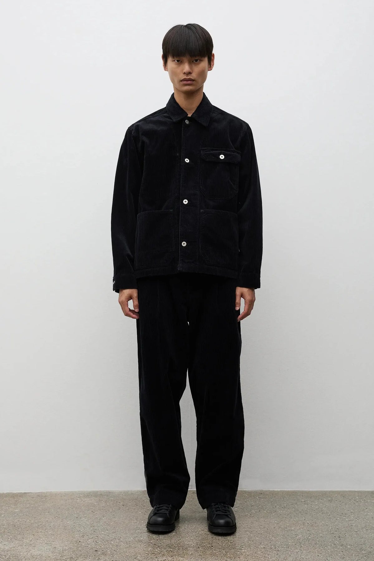Volda Pleated Wide Wale Corduroy Trouser - Dark Navy-Norse Projects-W2 Store