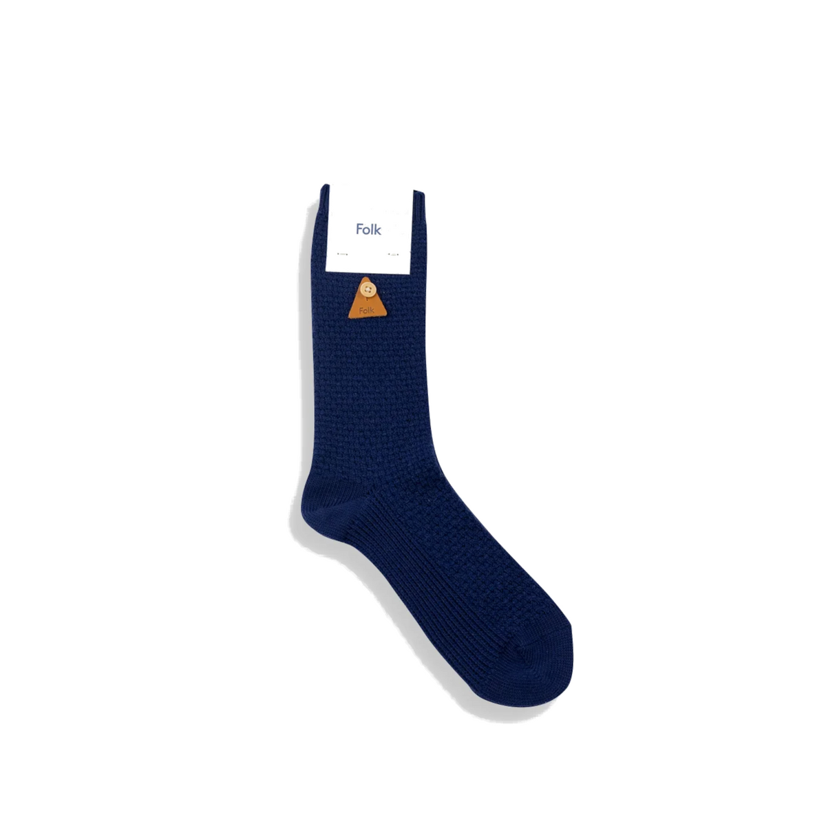 Waffle Sock - Navy-Folk-W2 Store