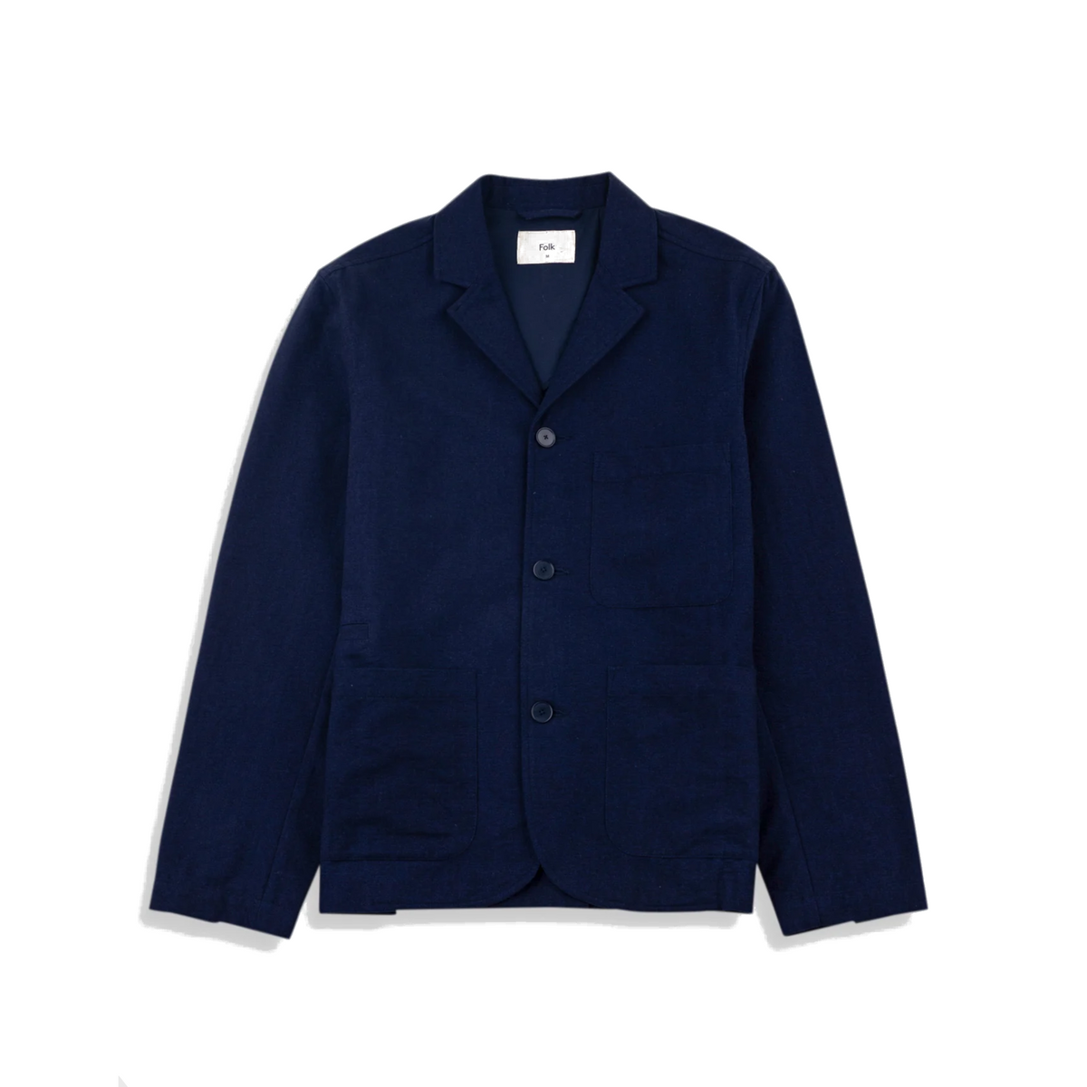 Wide Fit Blazer - Navy Lightweight Moleskin-Folk-W2 Store