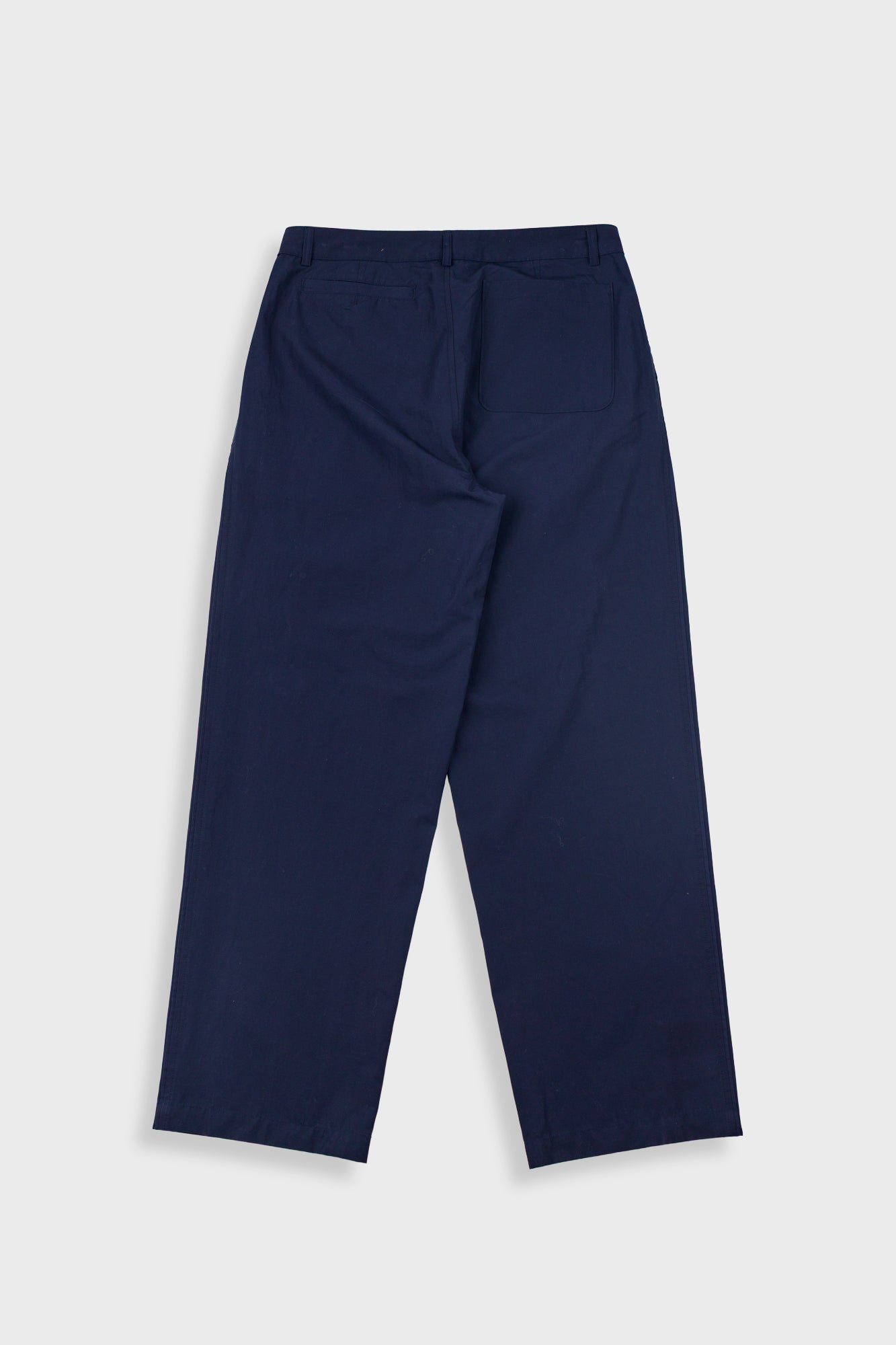 Wide Fit Trouser - Navy Tech Slub-Folk-W2 Store