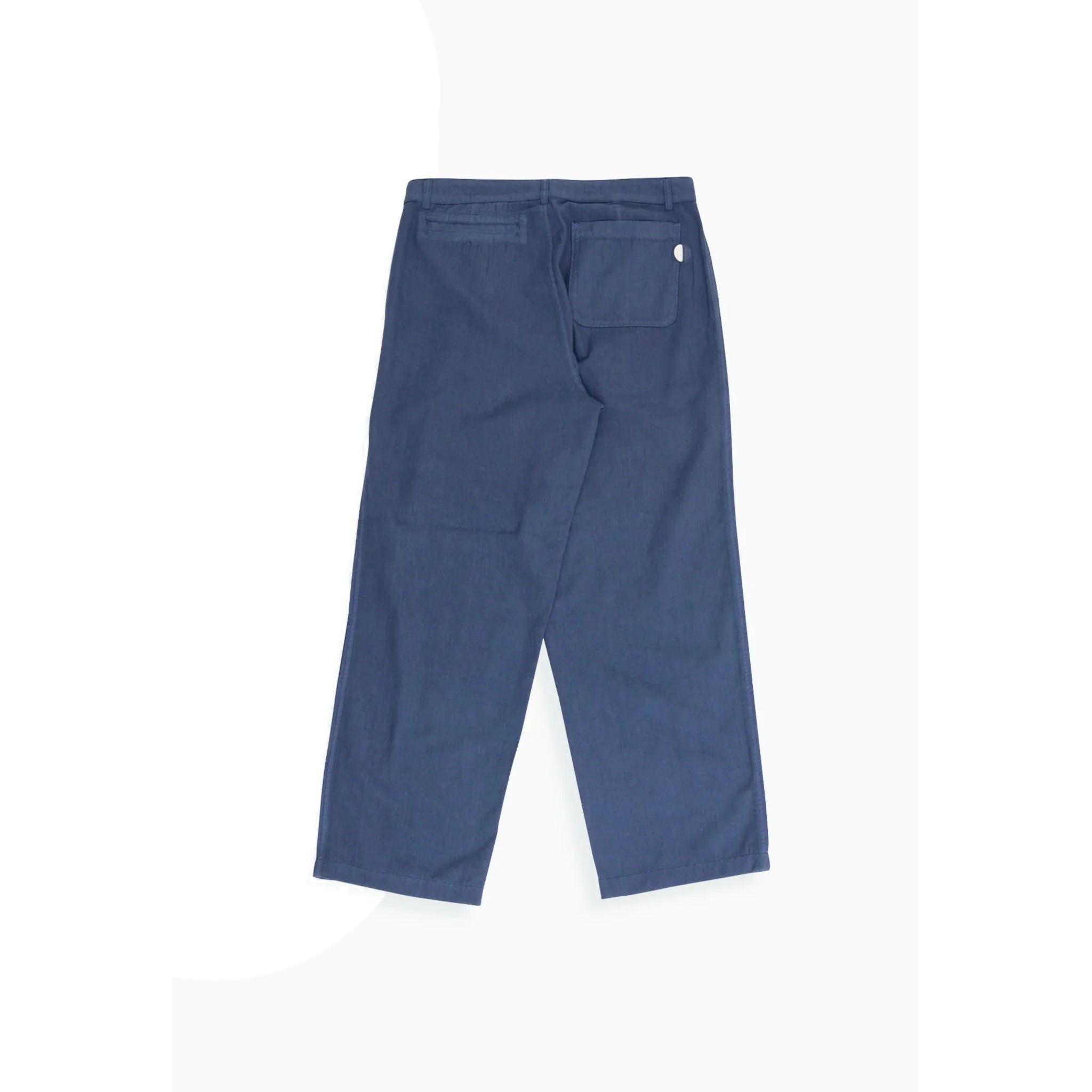 Wide Fit Trouser - Soft Navy Herringbone-Folk-W2 Store