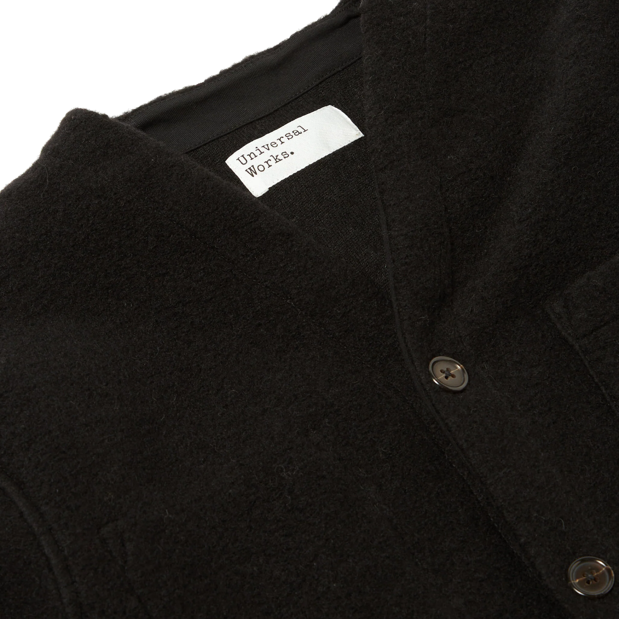 Wool Fleece Cardigan - Black-Universal Works-W2 Store