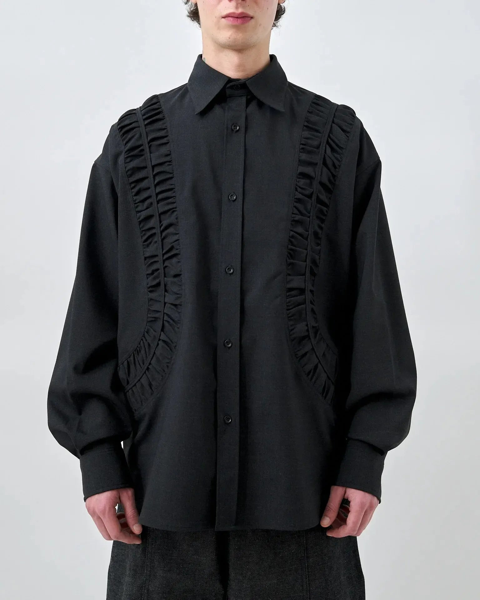 Wool Fossil Shirt - Charcoal-Sage Nation-W2 Store