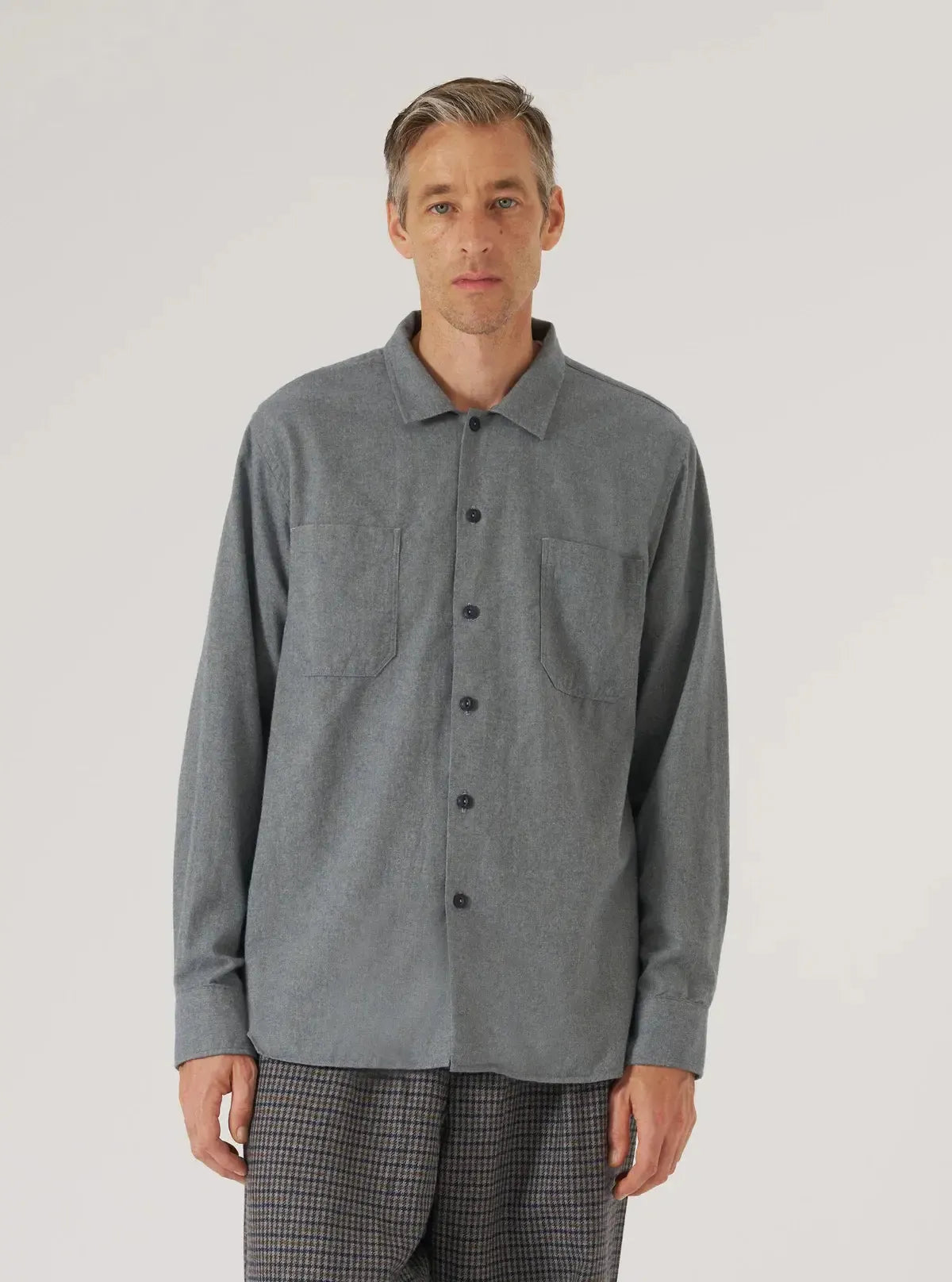 Work Shirt Brushed Flannel - Navy-Universal Works-W2 Store