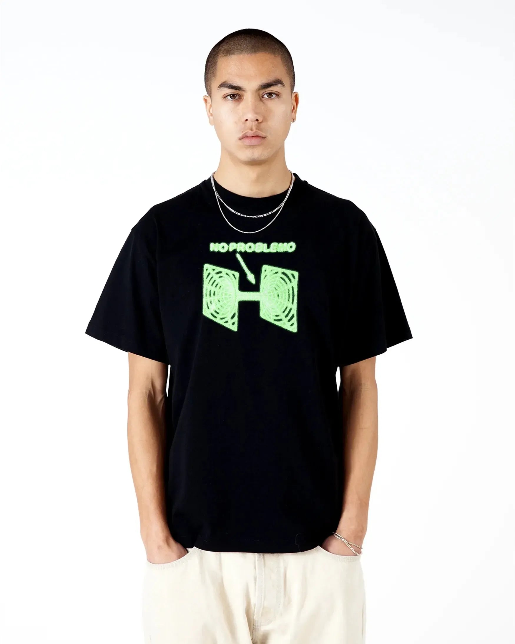 Wormhole Short Sleeve Tee - Black-No Problemo-W2 Store