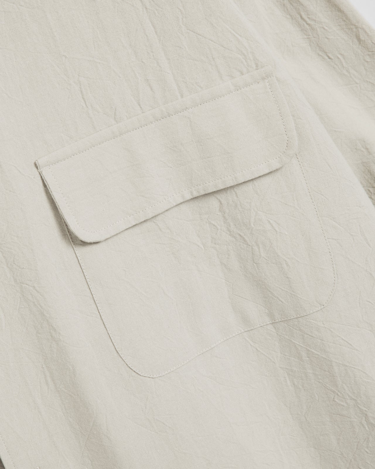 Wray Shirt Japanese Crinkle Shirting - Stone-YMC-W2 Store