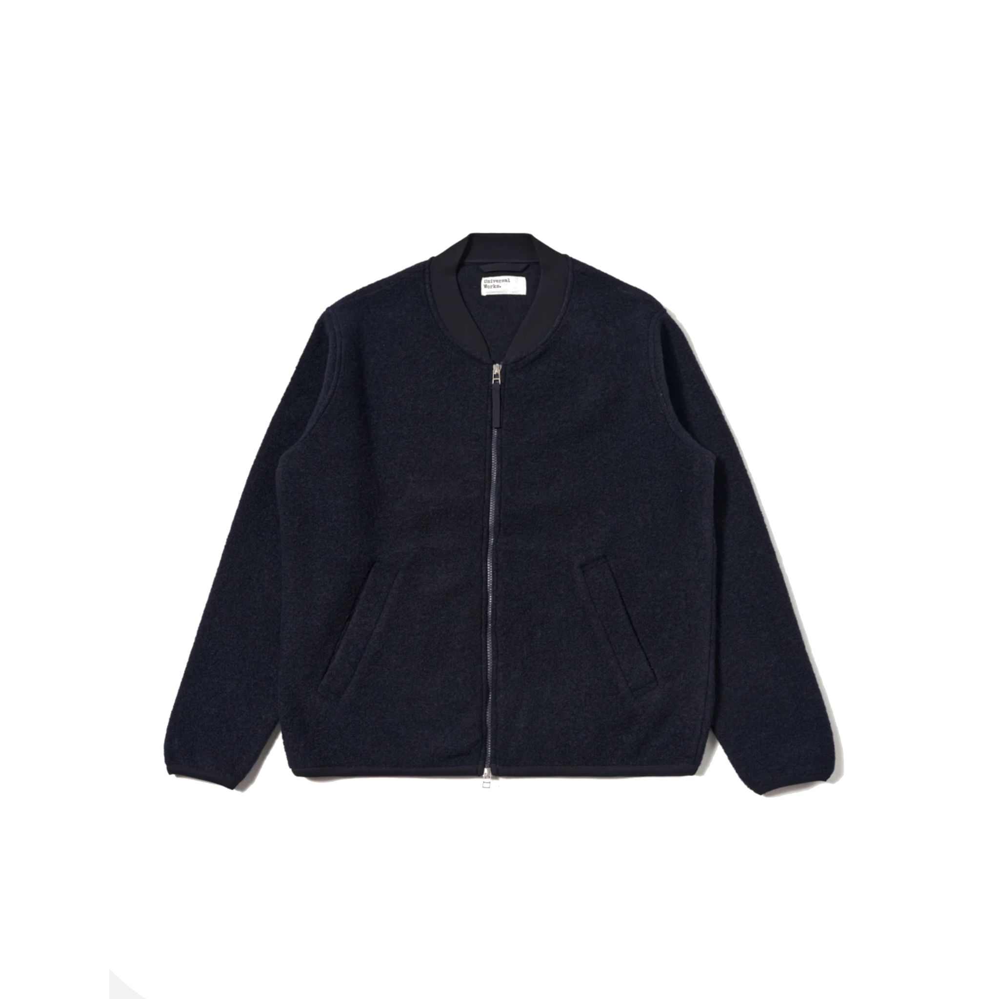 Zip Bomber Wool Fleece - Navy-Universal Works-W2 Store