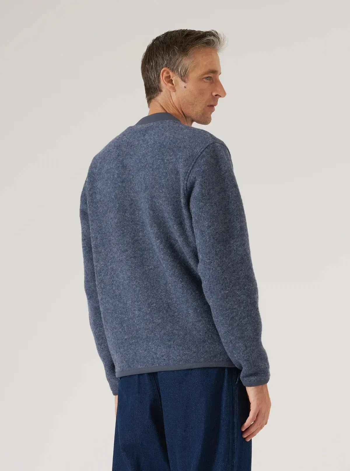 Zip Bomber Wool Fleece - Slate Blue-Universal Works-W2 Store