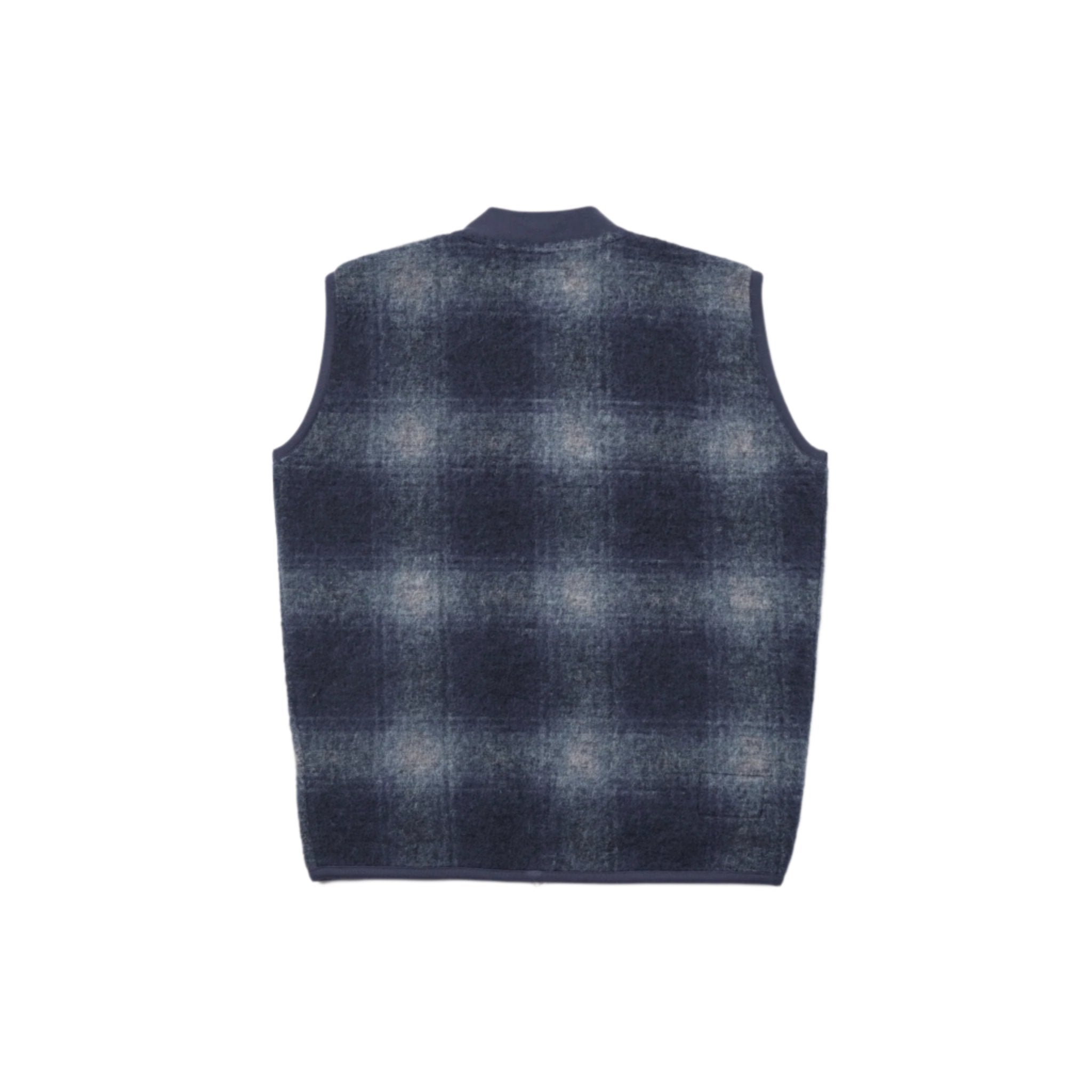 Zip Waistcoat Fresco Fleece - Navy/Grey-Universal Works-W2 Store