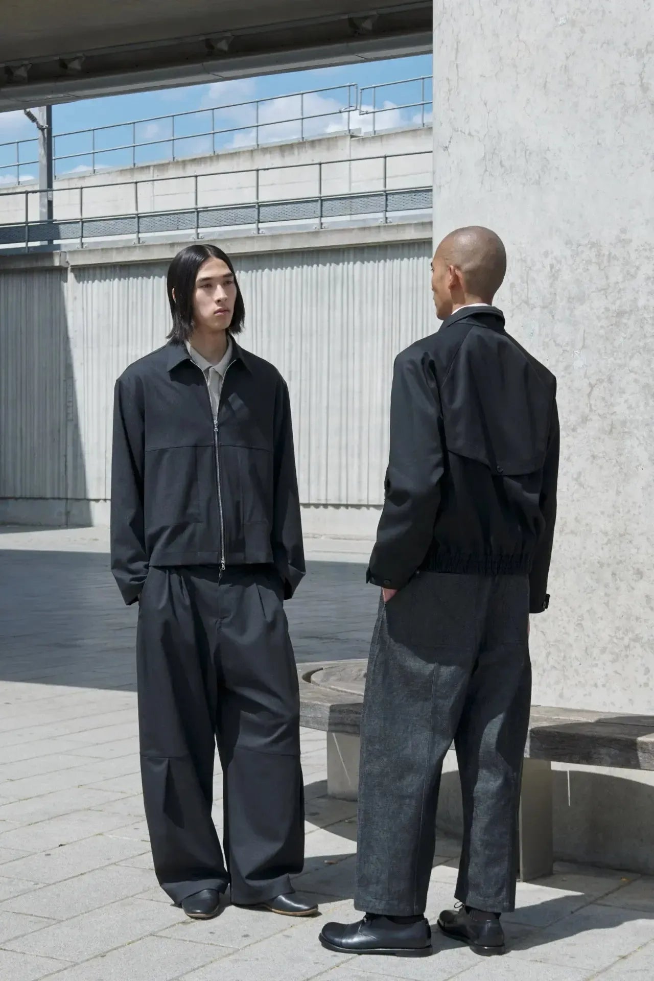Zushi Trousers Tropical Wool - Charcoal-Sage Nation-W2 Store