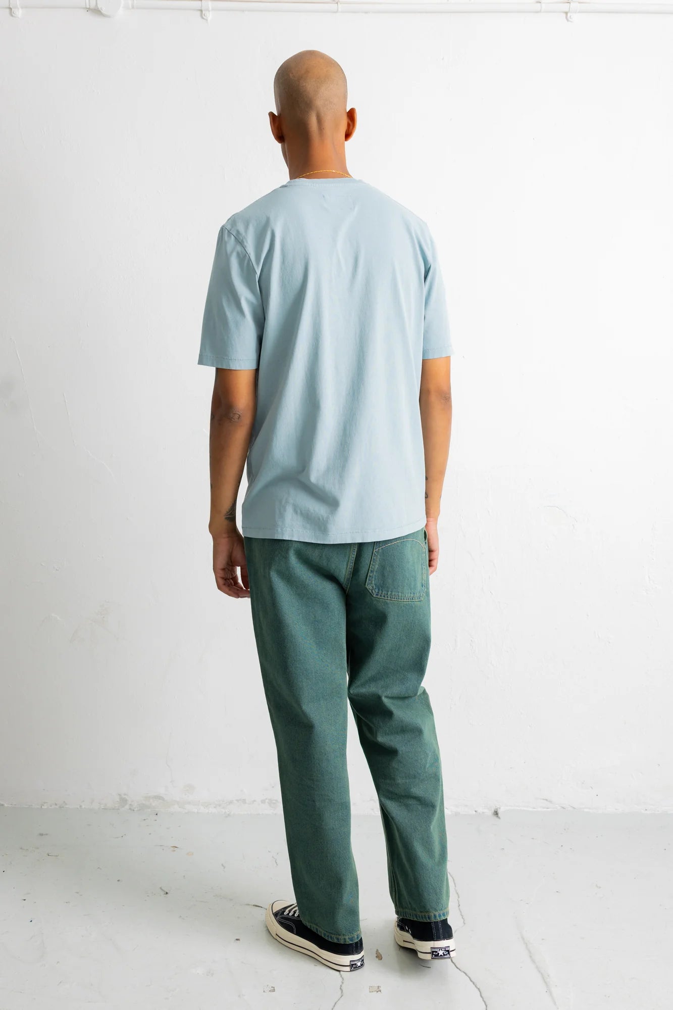 Contrast Sleeve T-Shirt - Blue Oxide