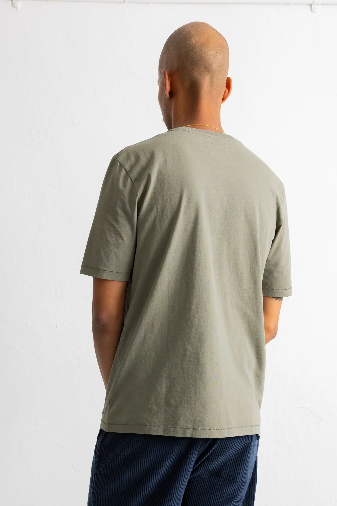Contrast Sleeve T-Shirt - Olive