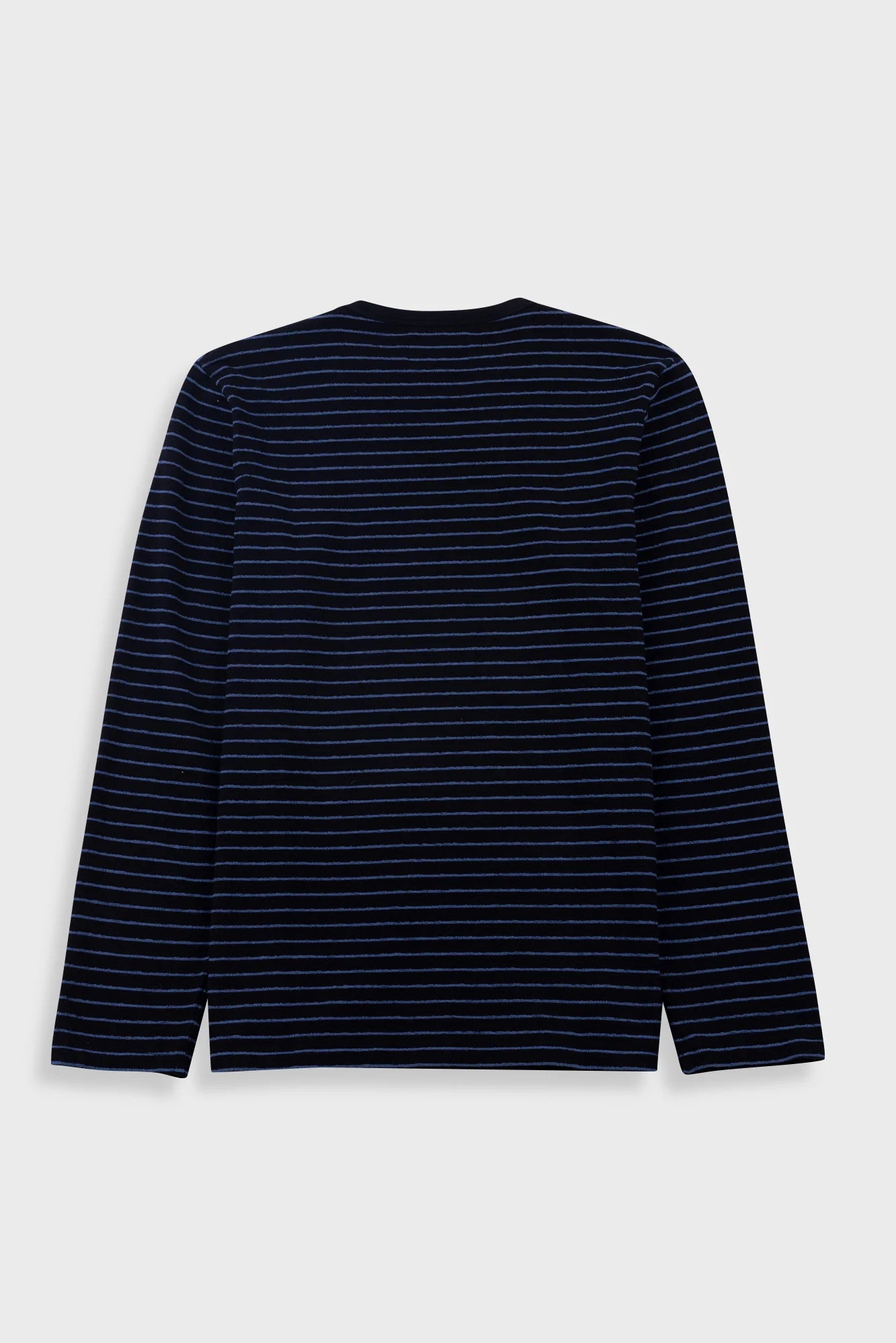 Longsleeve Textured Stripe T-Shirt - Black/Soft Blue