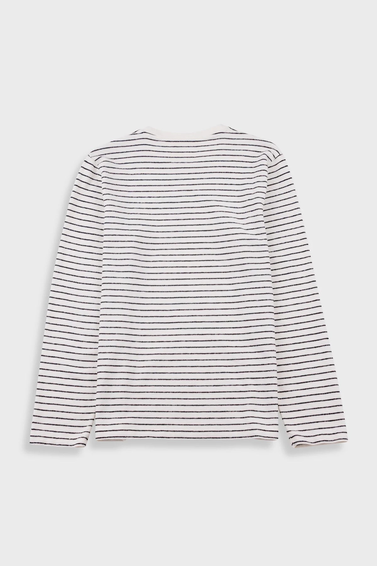Longsleeve Textured Stripe T-Shirt - Ecru/Black